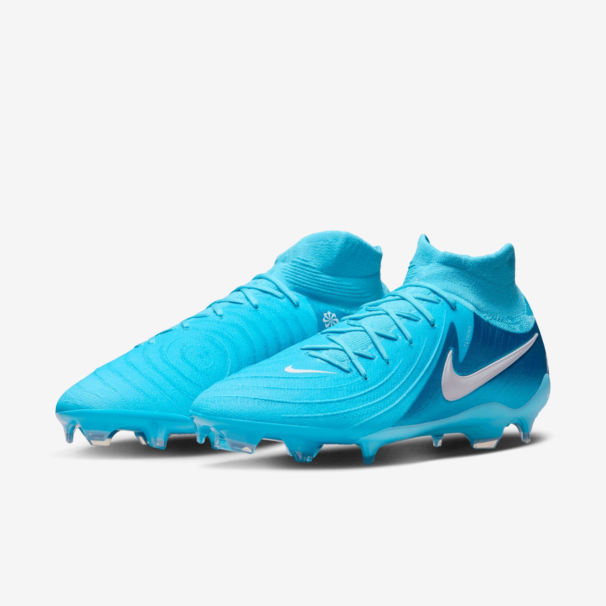 Nike Phantom Luna 2 Pro FG High-Top Soccer Cleats - Blue Fury/White