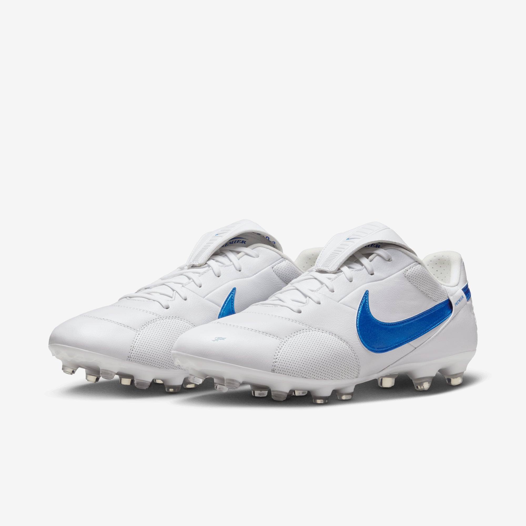 Nike Premier 3 FG Low-Top Soccer Cleats - White/Signal Blue