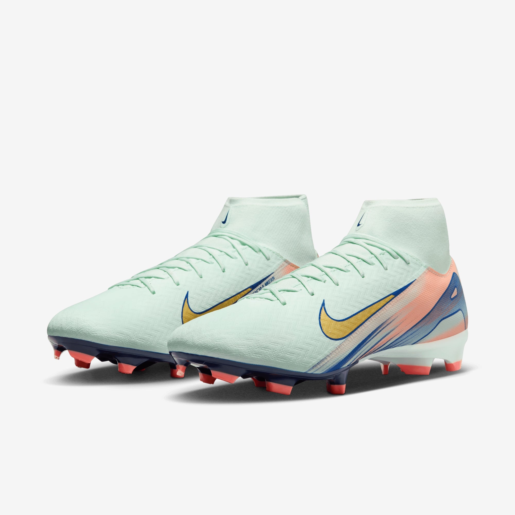 Nike Superfly 10 Academy Mercurial Dream Speed MG High-Top Soccer Cleats - Barely Green/Mtlc Gold Coin