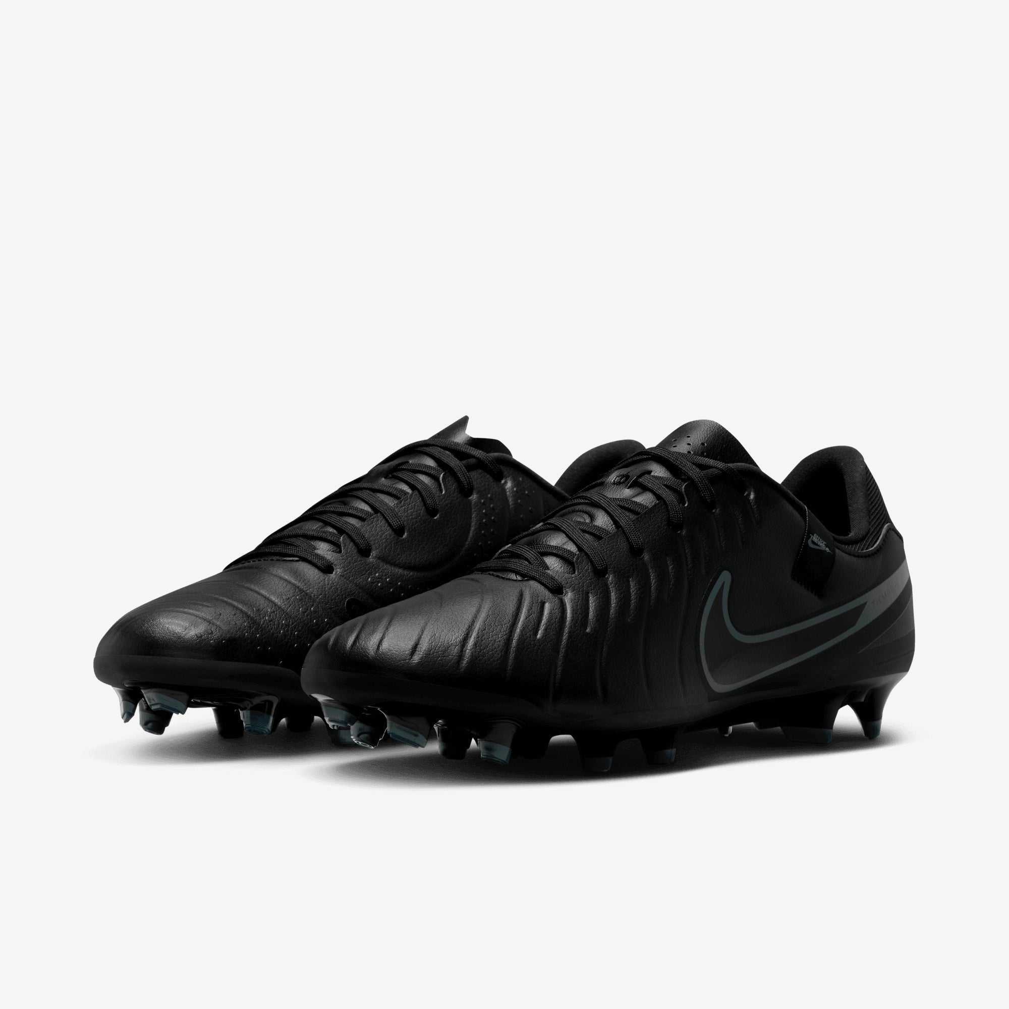 Nike Tiempo Legend 10 Academy MG Low-Top Soccer Cleats - Black/Black-Deep Jungle