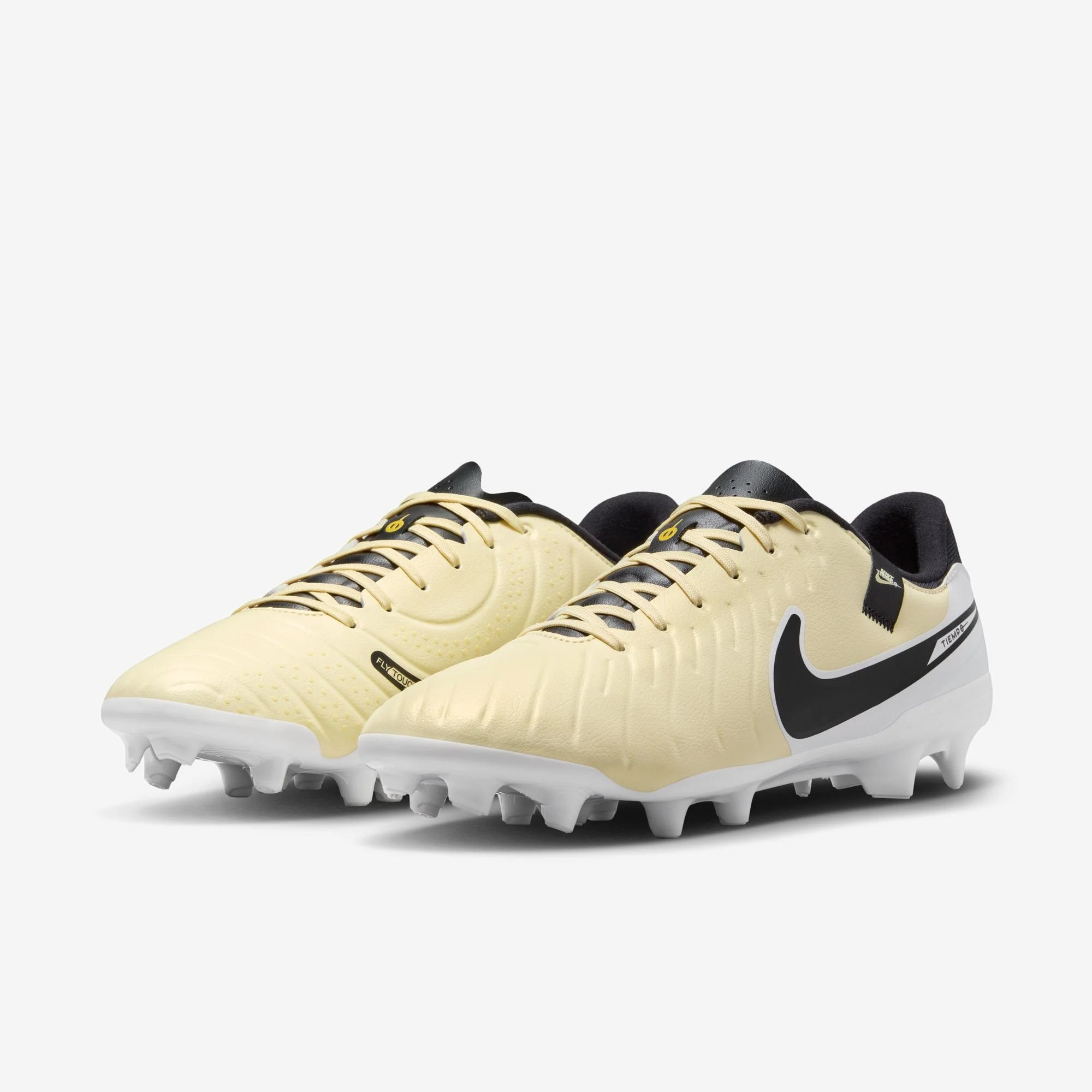 Nike Tiempo Legend 10 Academy MG Low-Top Soccer Cleats - Lemonade/Black/Metallic Gold Coin