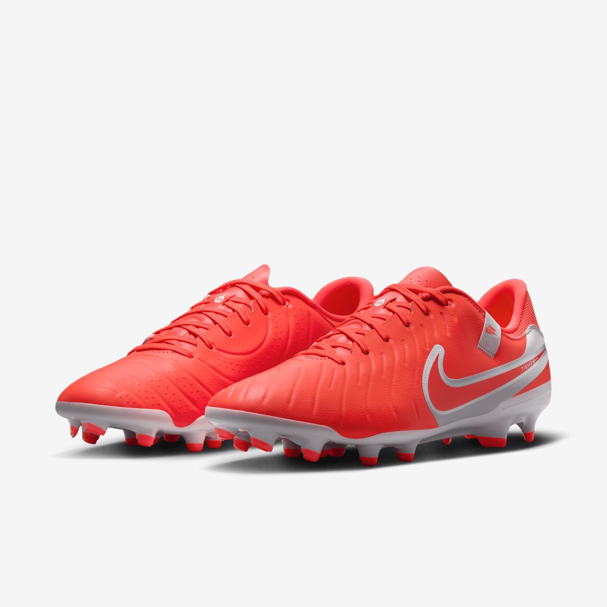 Nike Tiempo Legend 10 Academy MG Low-Top Soccer Cleats - Hot Lava/White