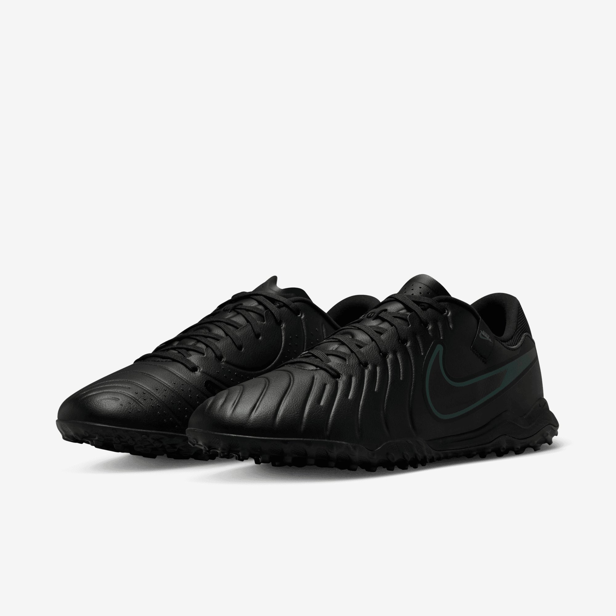 Nike Tiempo Legend 10 Academy TF Low-Top Soccer Shoes - Black/Black-Deep Jungle