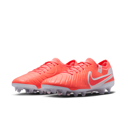 Nike Tiempo Legend 10 Elite FG Low-Top Soccer Cleats - Hot Lava/White