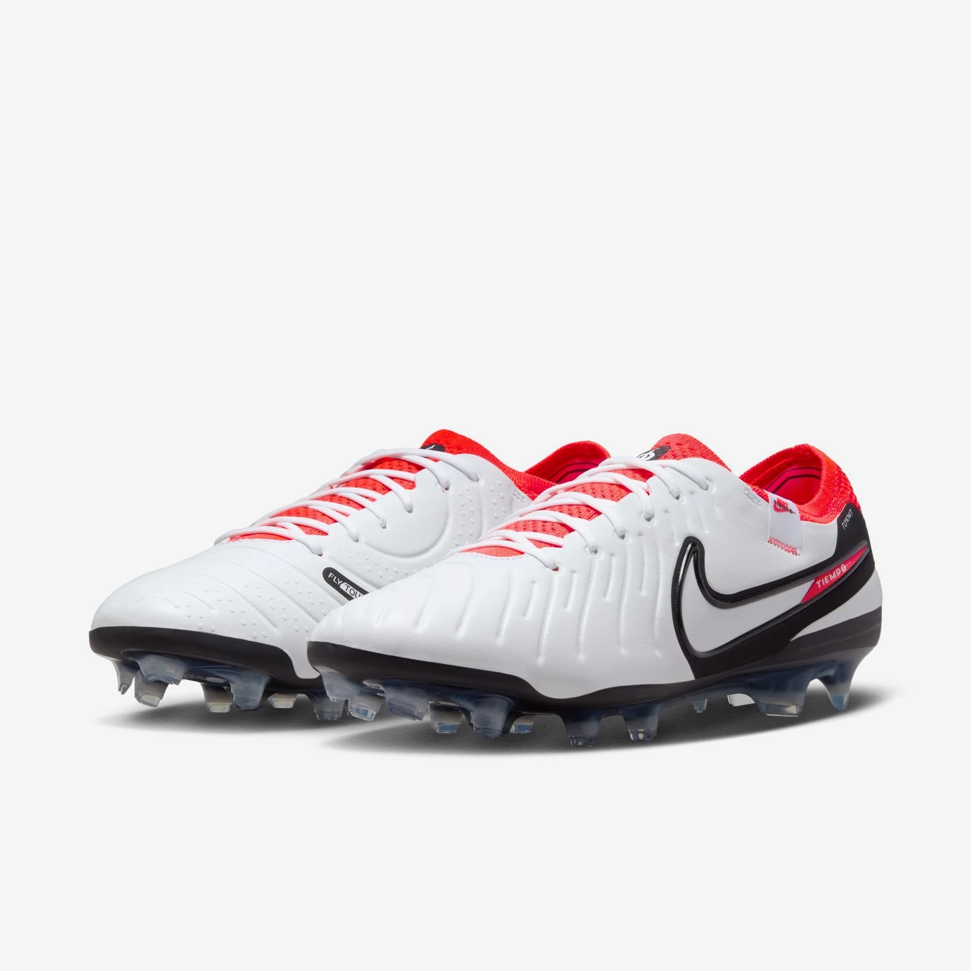 Nike Tiempo Legend 10 Elite FG Low-Top Soccer Cleats - White/Black/Bright Crimson