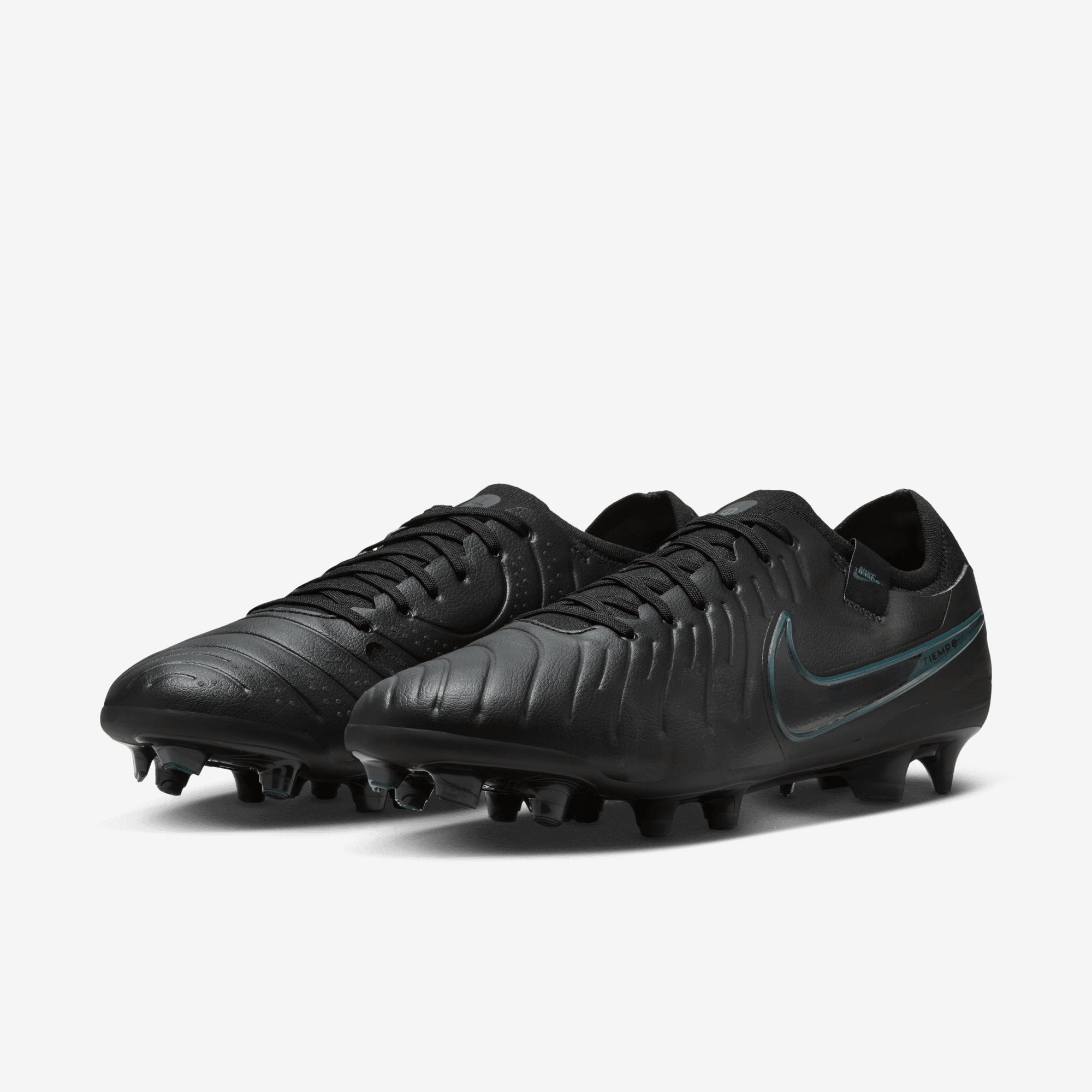 Nike Tiempo Legend 10 Pro FG Low-Top Soccer Cleats - Black/Black-Deep Jungle