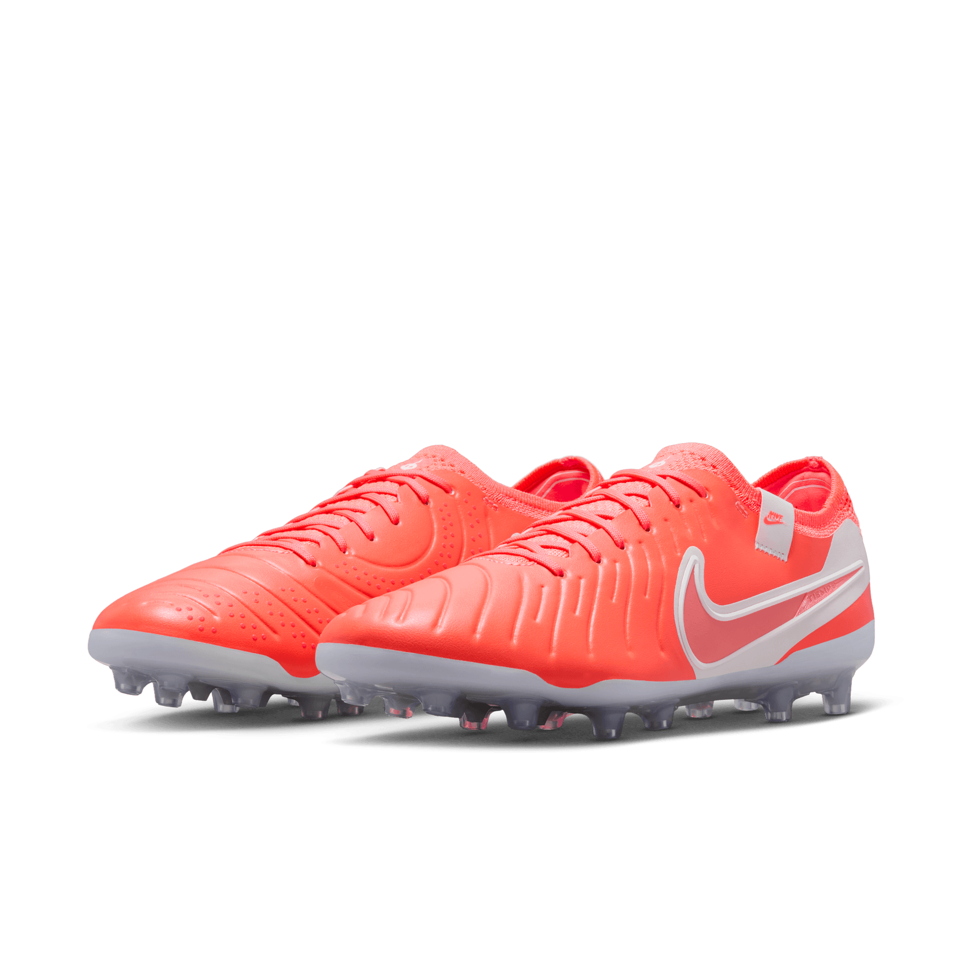 Nike Tiempo Legend 10 Pro AG Low-Top Soccer Cleats - Hot Lava/White