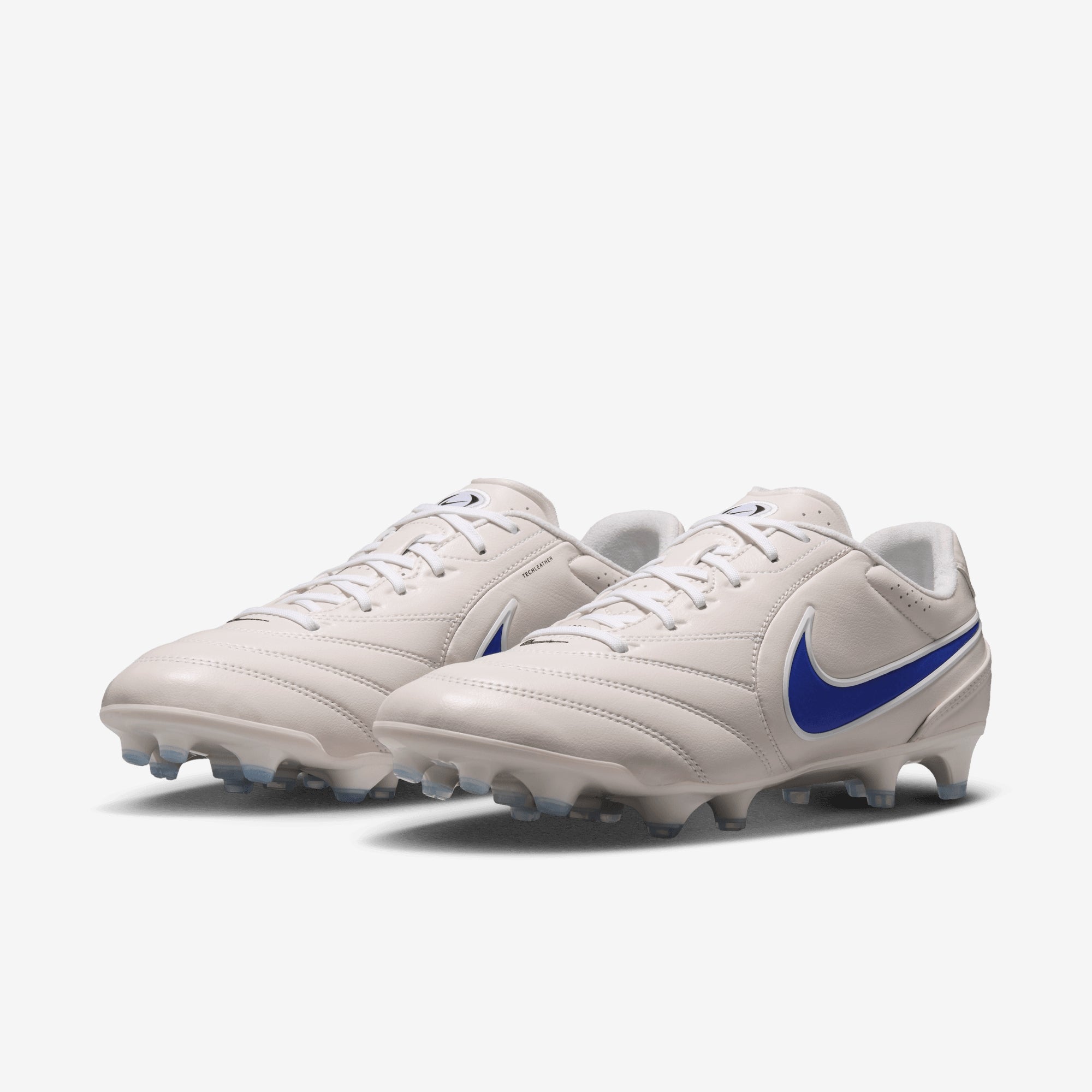 Nike Tiempo Ligera Pro Firm-Ground Low-Top Soccer Cleats - Chalk/Racer Blue-White