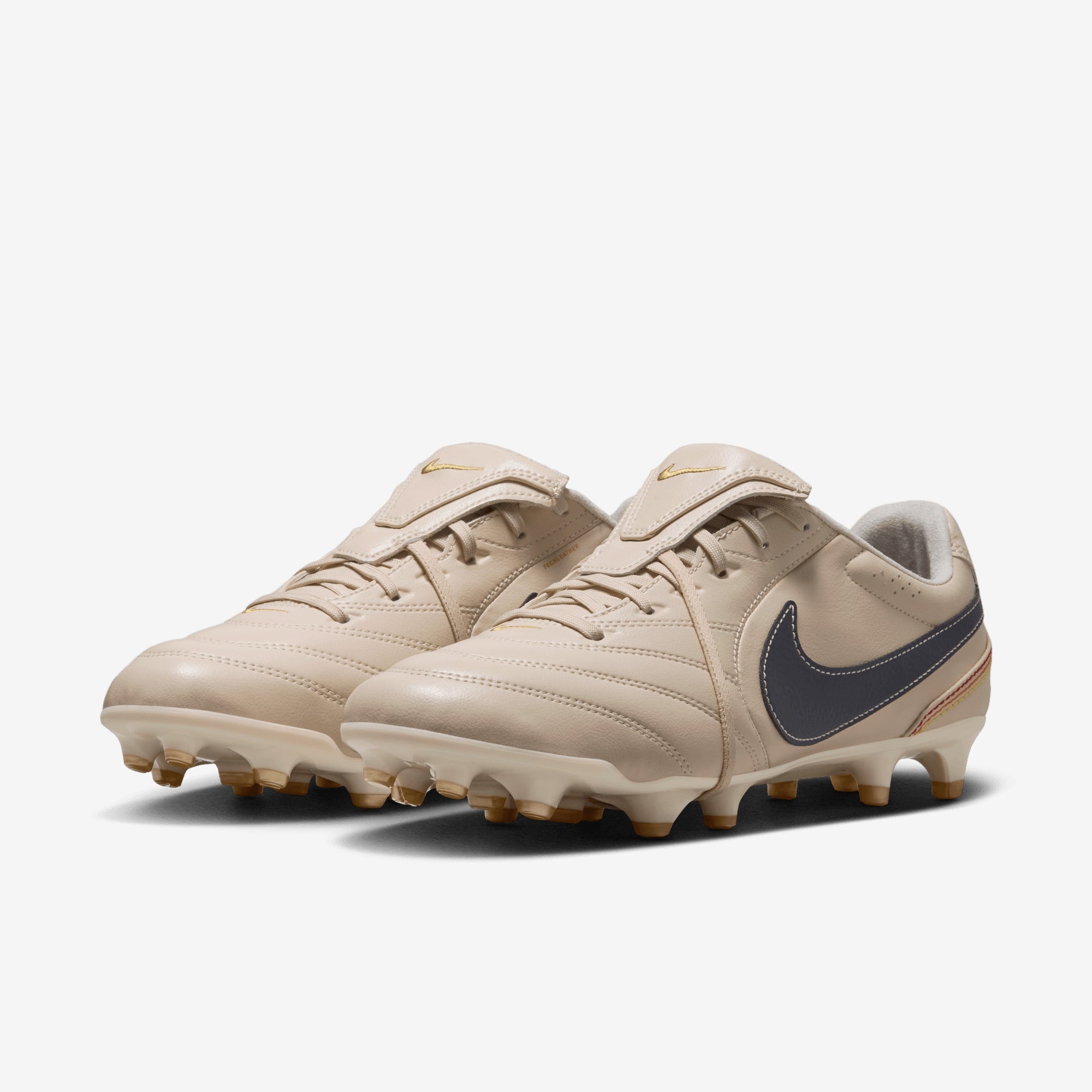 Nike Tiempo Ligera Pro Firm-Ground Low-Top Soccer Cleats - Pearl White/Dark Obsidian