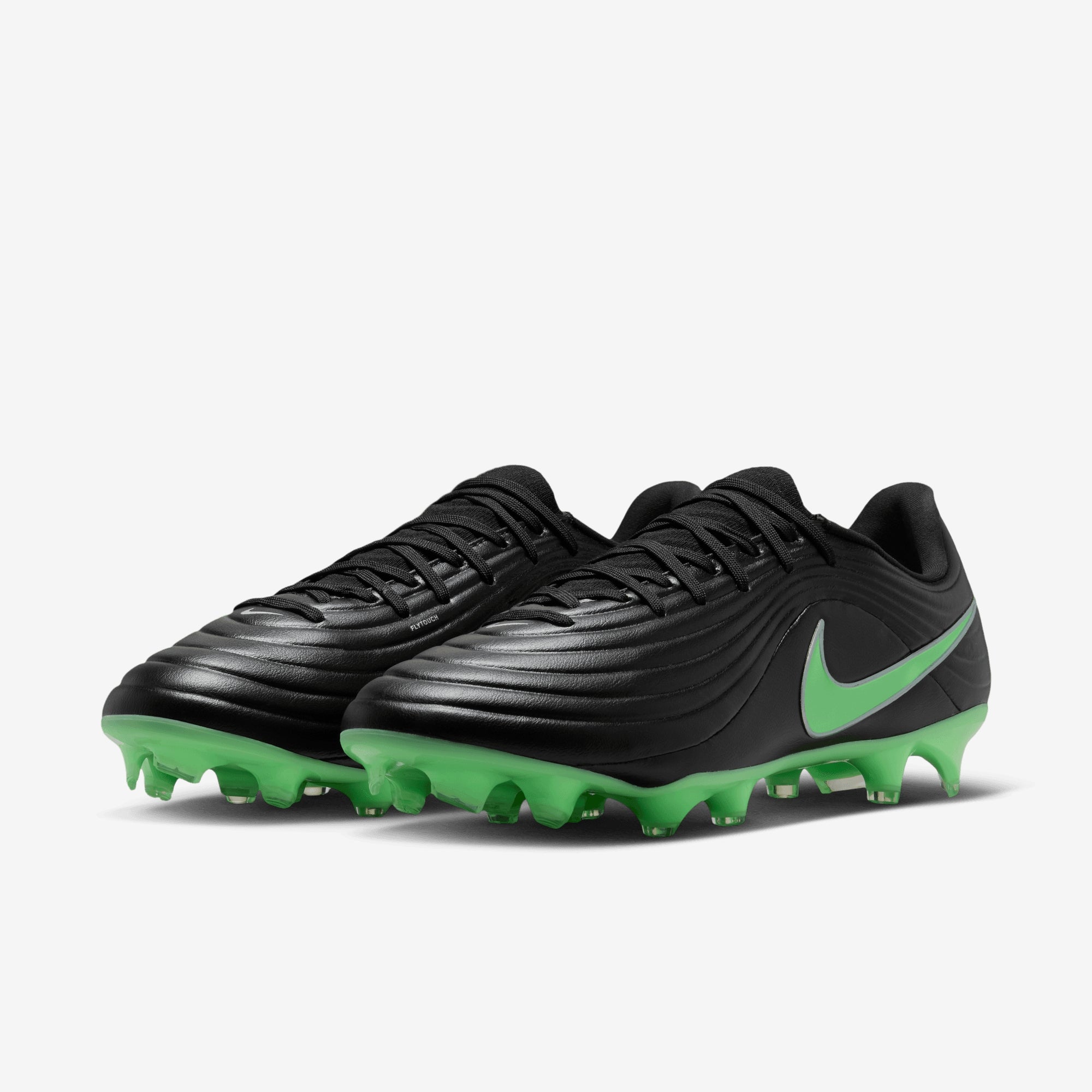 Nike Tiempo Maestro Academy Multi-Ground Low-Top Soccer Cleats - Black/Illusion Green-Black