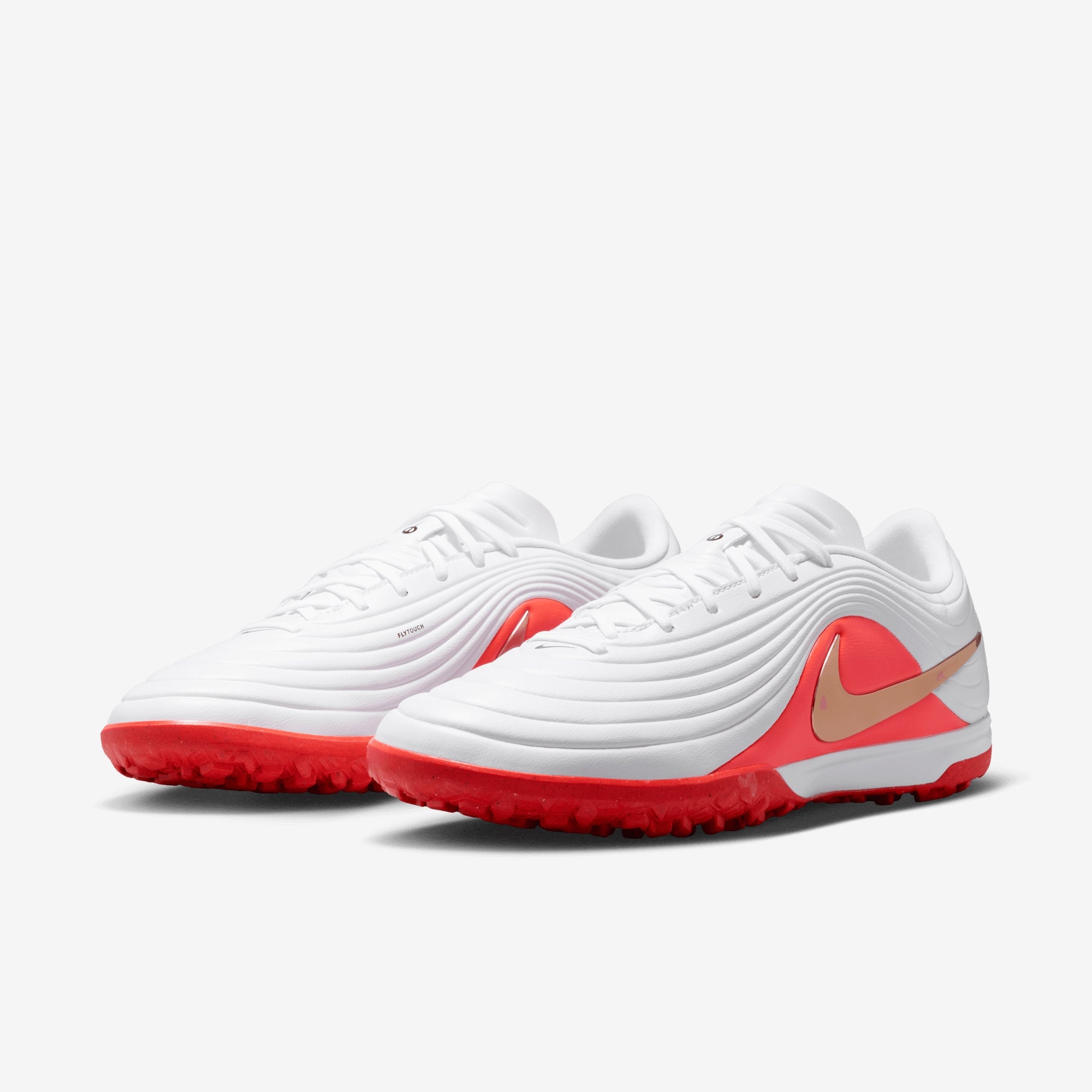 Nike Tiempo Maestro Academy Turf Low-Top Soccer Shoes - White/Blur-Bright Crimson