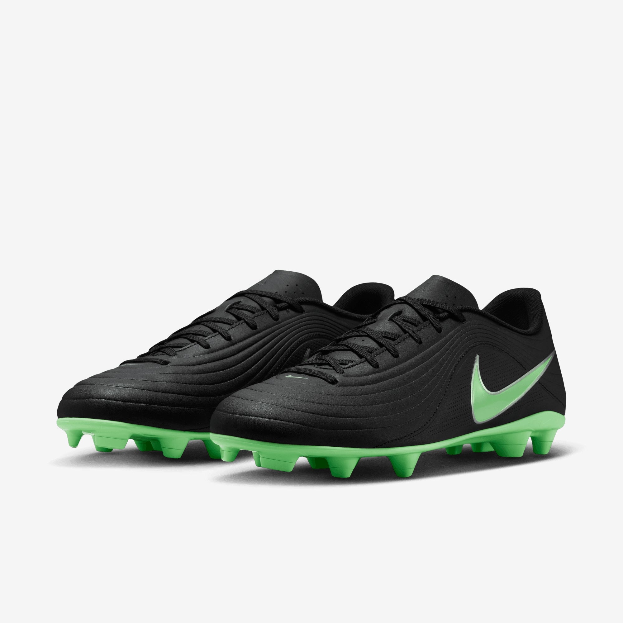 Nike Tiempo Maestro Club Multi-Ground Low-Top Soccer Cleats - Black/Illusion Green-Black