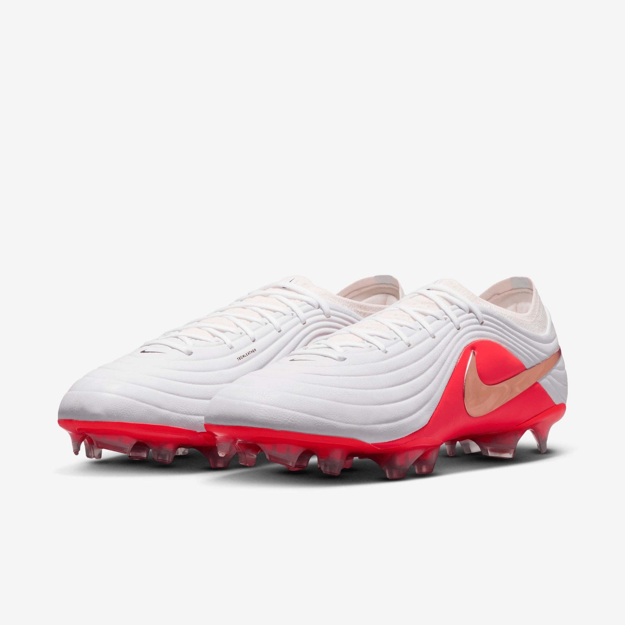 Nike Tiempo Maestro Elite Firm-Ground Low-Top Soccer Cleats - White/Blur-Bright Crimson