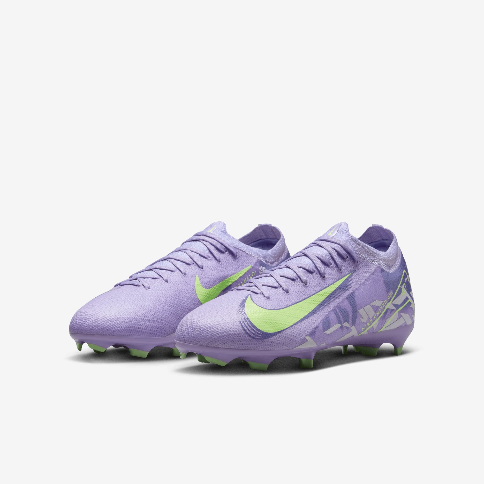 Nike United Jr. Mercurial Vapor 16 Pro Big Kids' FG Low-Top Soccer Cleats - Purple Agate/Barely Volt