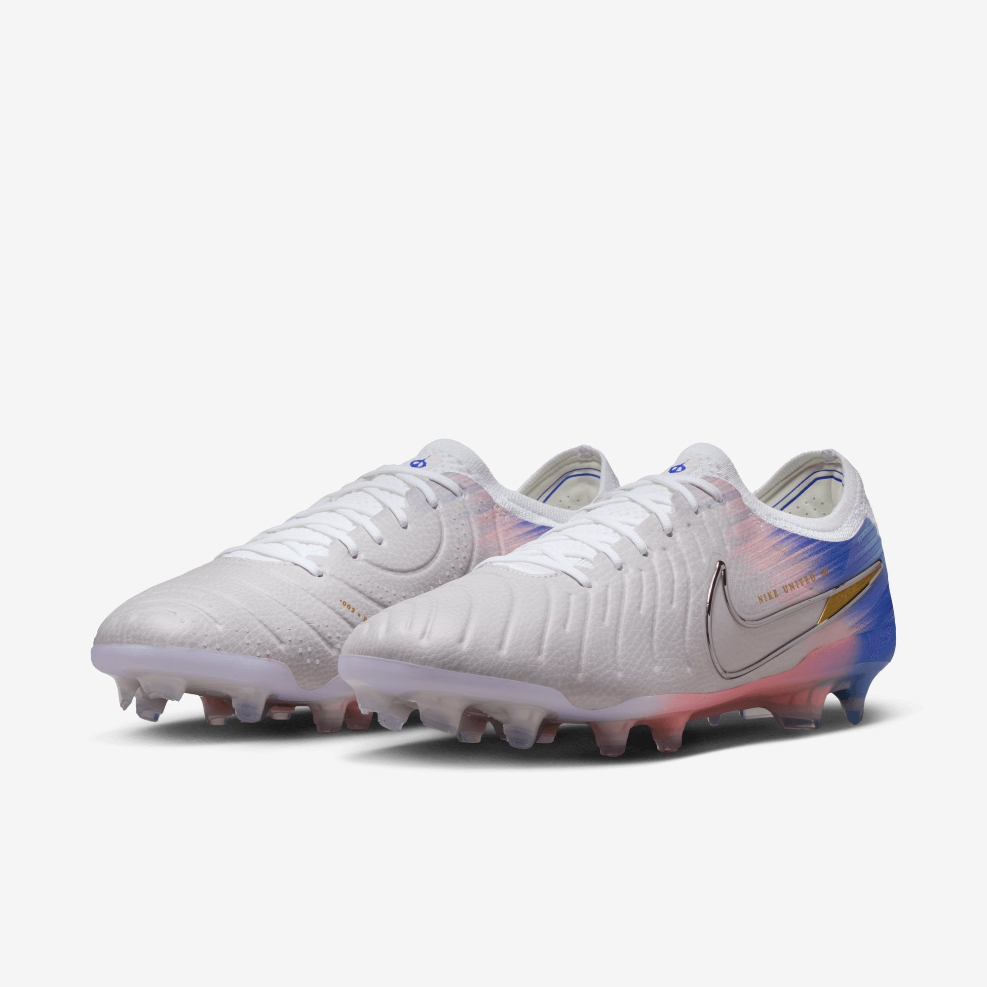 Nike United Tiempo Legend 10 Elite Firm-Ground Low-Top Soccer Cleats - Vast Grey/Racer Blue