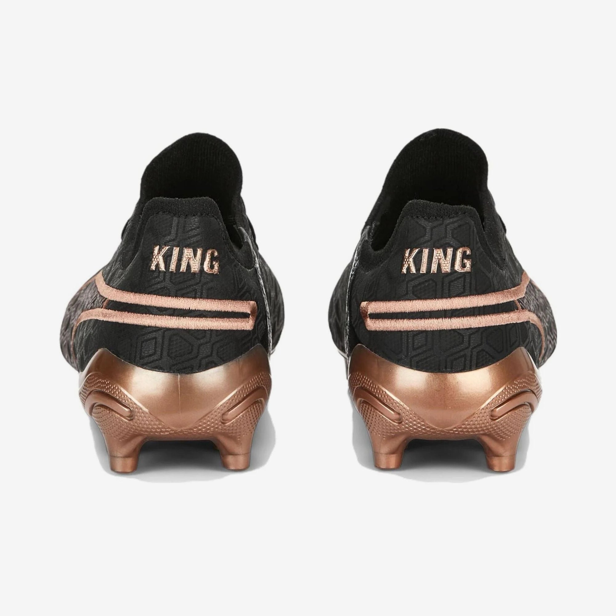 PUMA KING RUDAGON Firm/Artificial-Ground Low-Top Soccer Cleats - PUMA Black-PUMA White-PUMA Gold