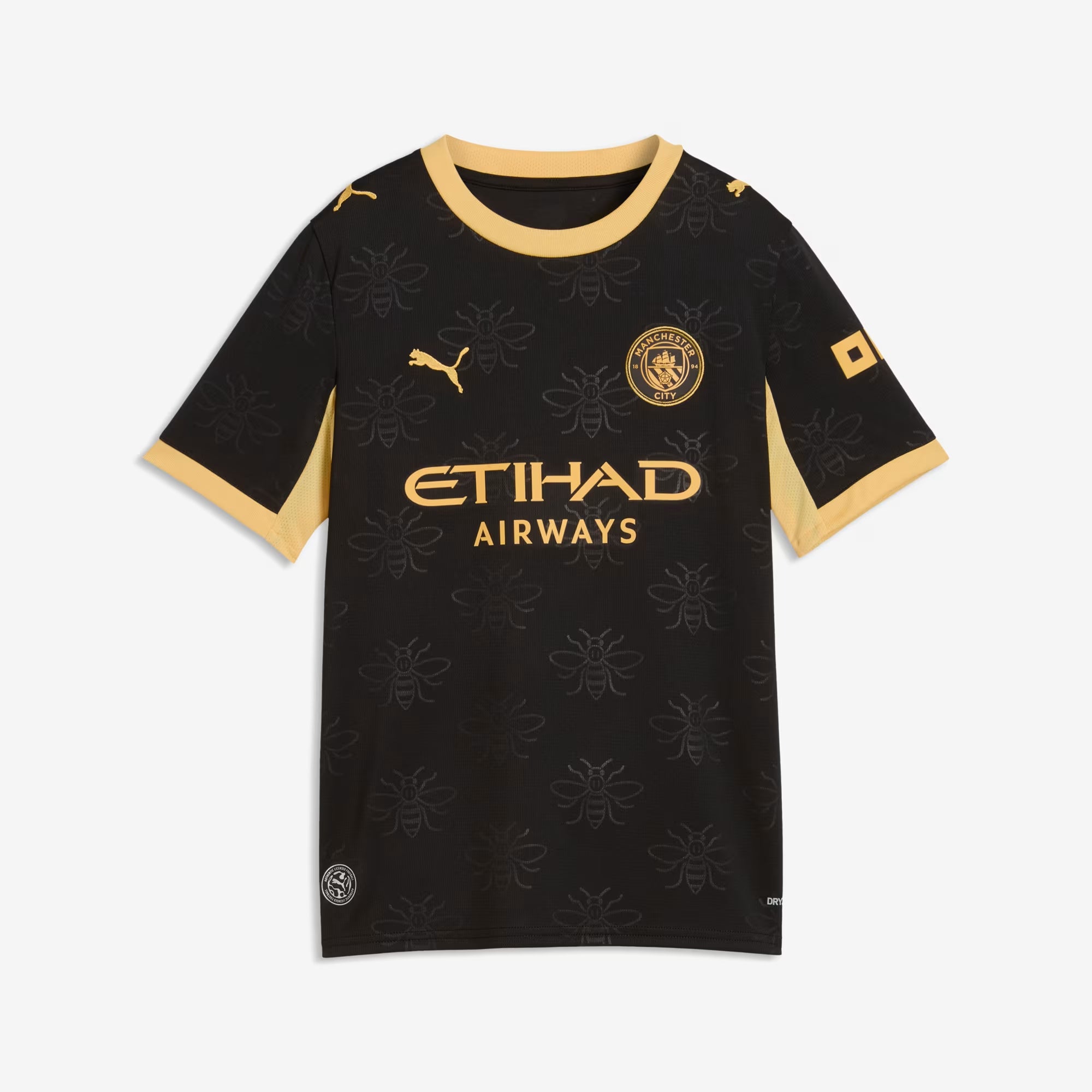 PUMA Manchester City 2026/27 Away Big Kids' Soccer Jersey - PUMA Black-Flaxen
