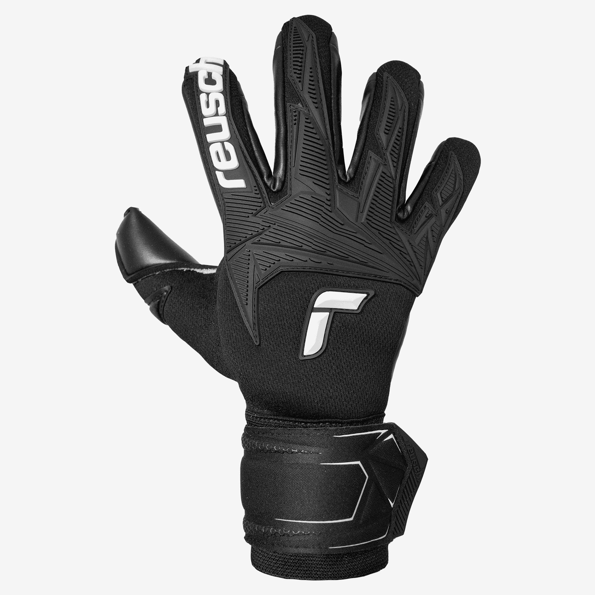 Reusch Attrakt Freegel Infinity Finger Support Soccer Goalkeeper Gloves - Black