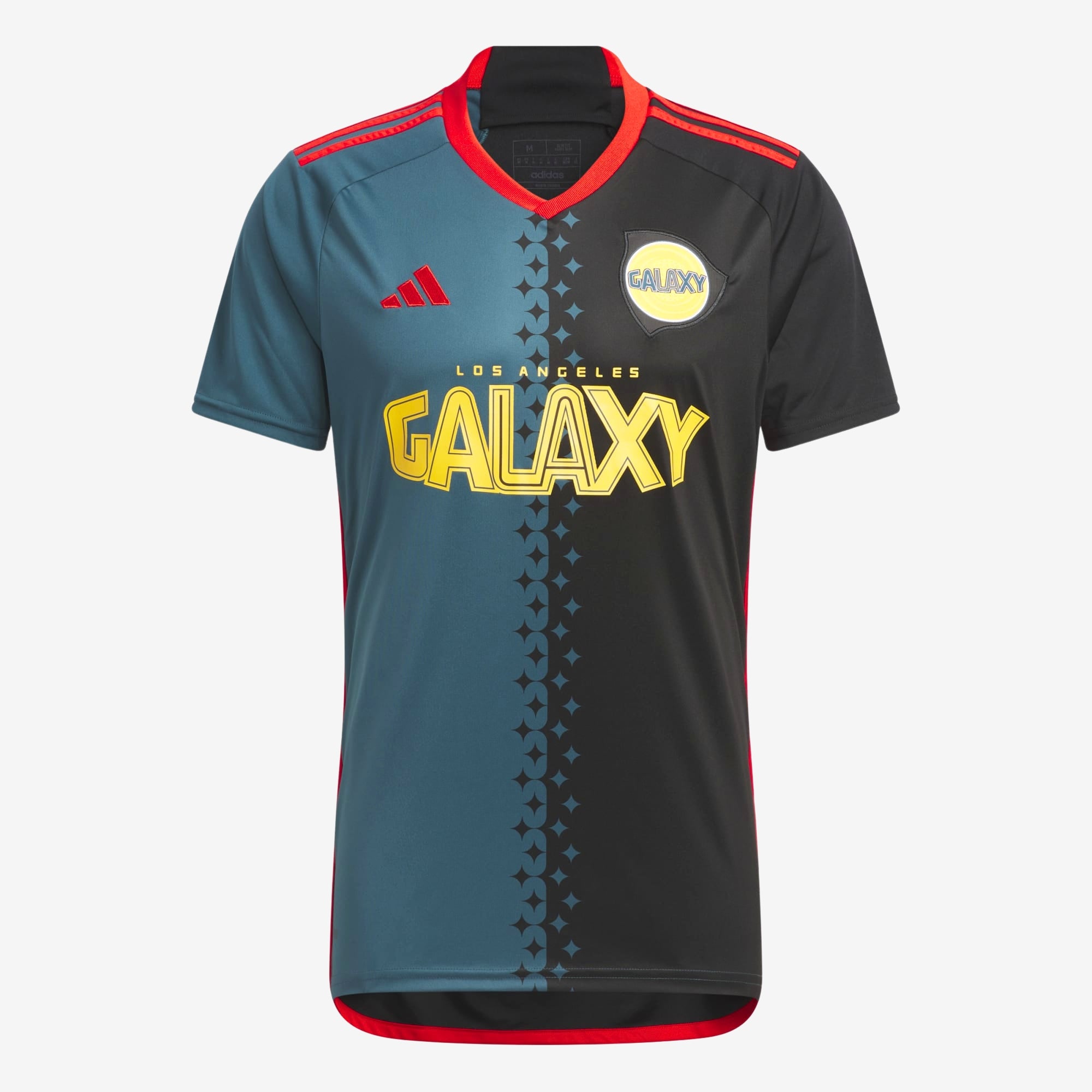 adidas 2024 LA Galaxy Stadium Archive Men's AEROREADY Soccer Replica Jersey - Black / Viridian