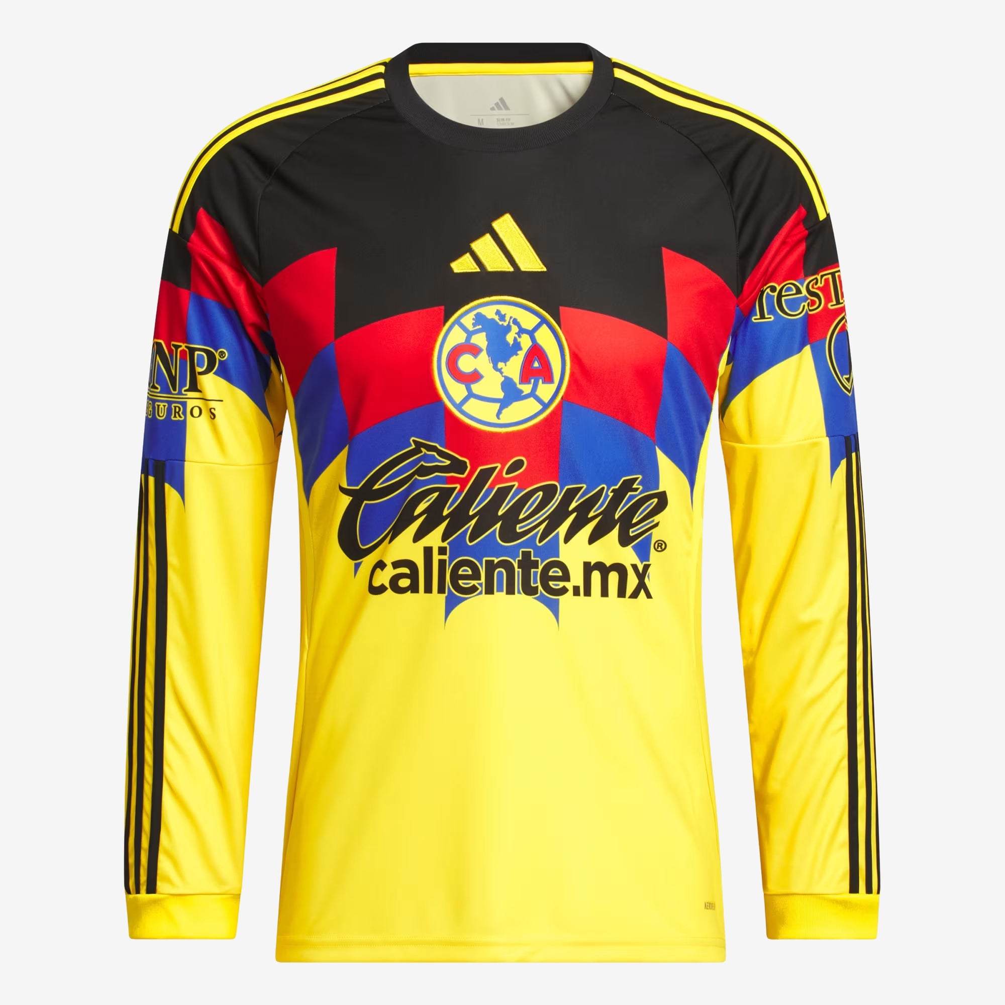 adidas Club América 2025/26 Stadium Home Men's Soccer Long-Sleeve Jersey - Yellow