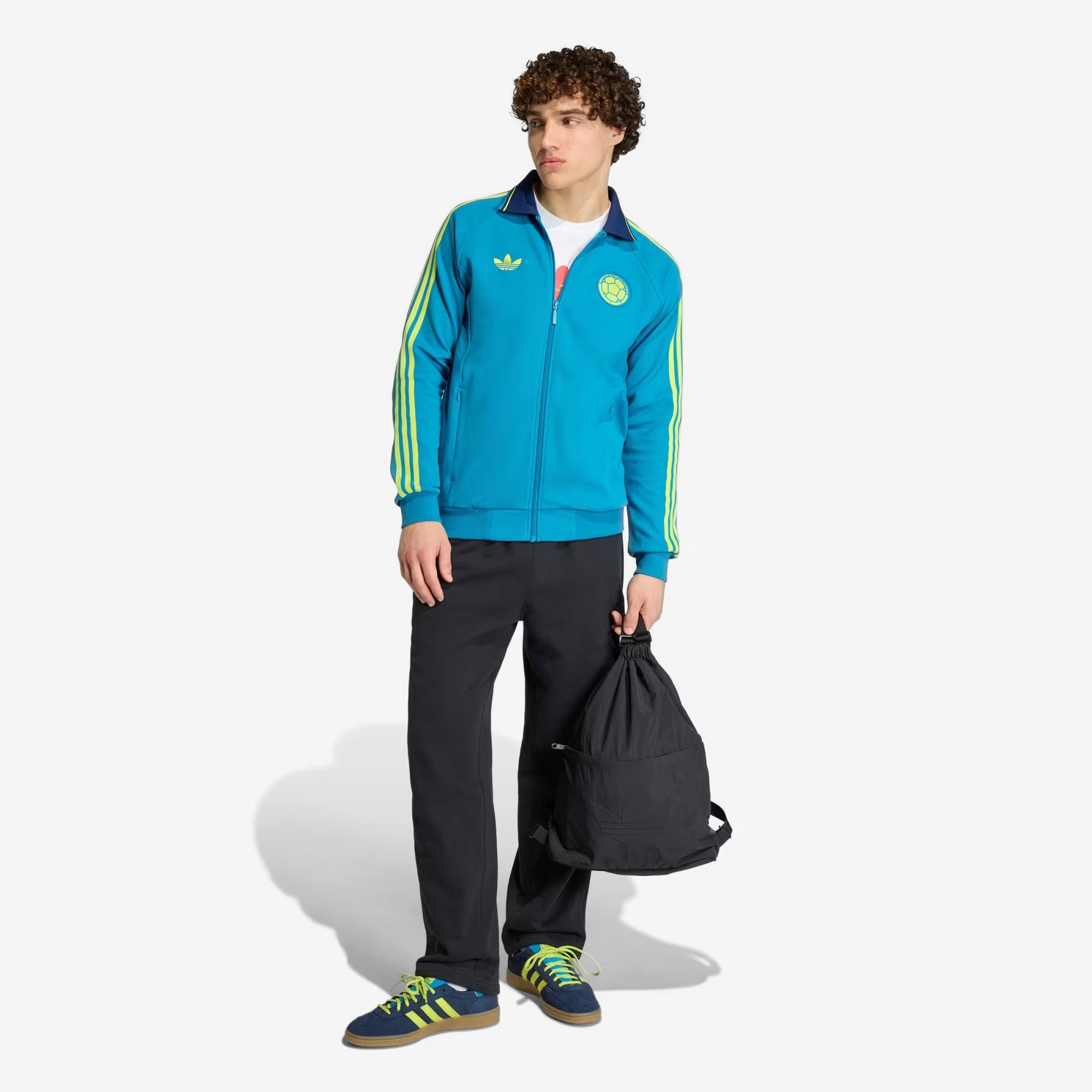 adidas Colombia Away Anthem Men's Full-Zip Soccer Jacket - Mystery Petrol