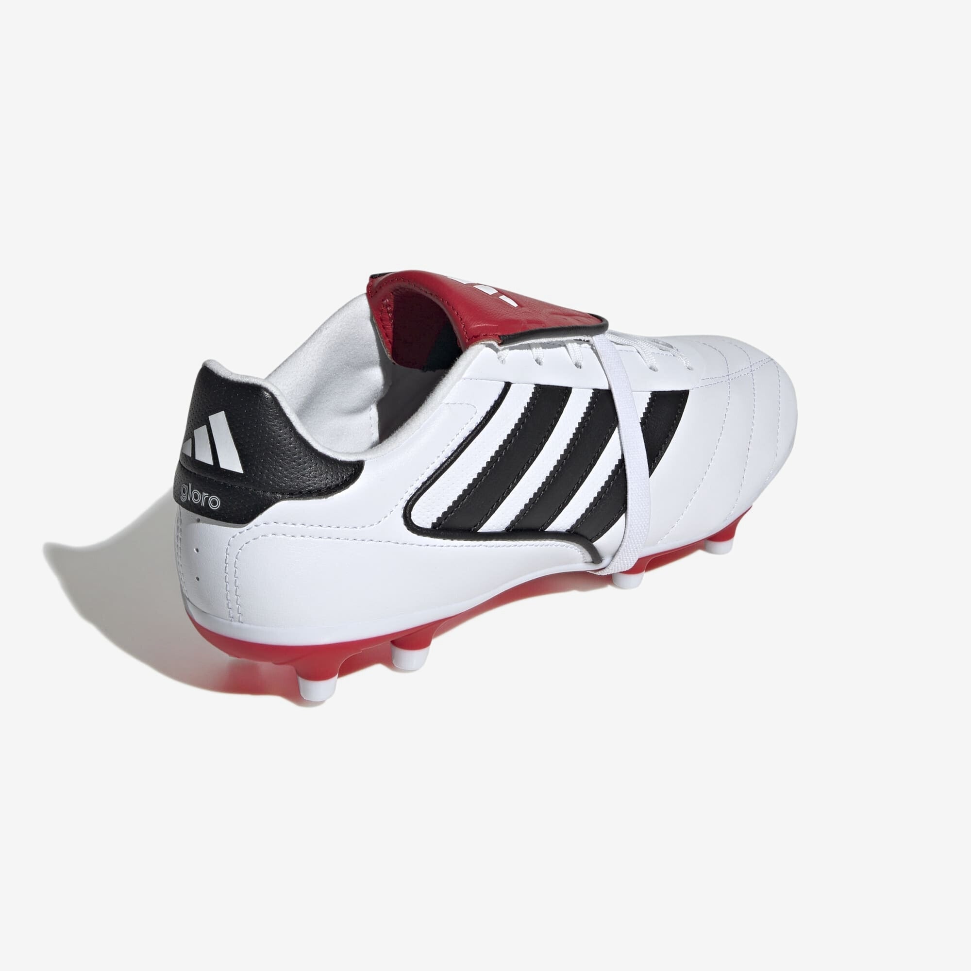 adidas Copa Gloro 2 Firm-Ground Low-Top Soccer Cleats - Cloud White / Core Black / Better Scarlet
