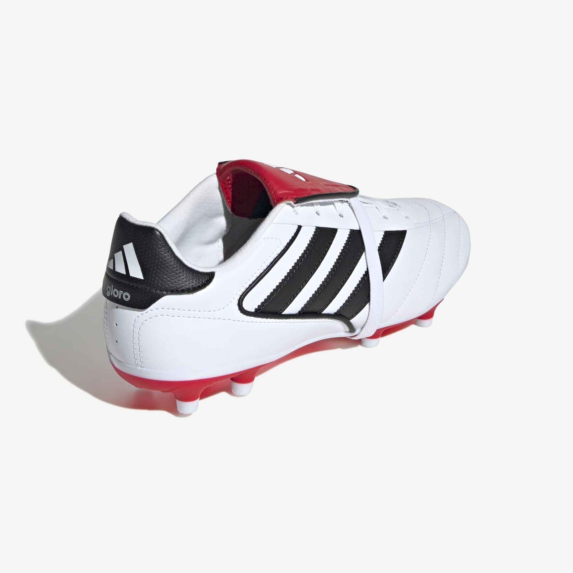 adidas Copa Gloro 2 FG Low-Top Soccer Cleats - Cloud White / Core Black / Better Scarlet