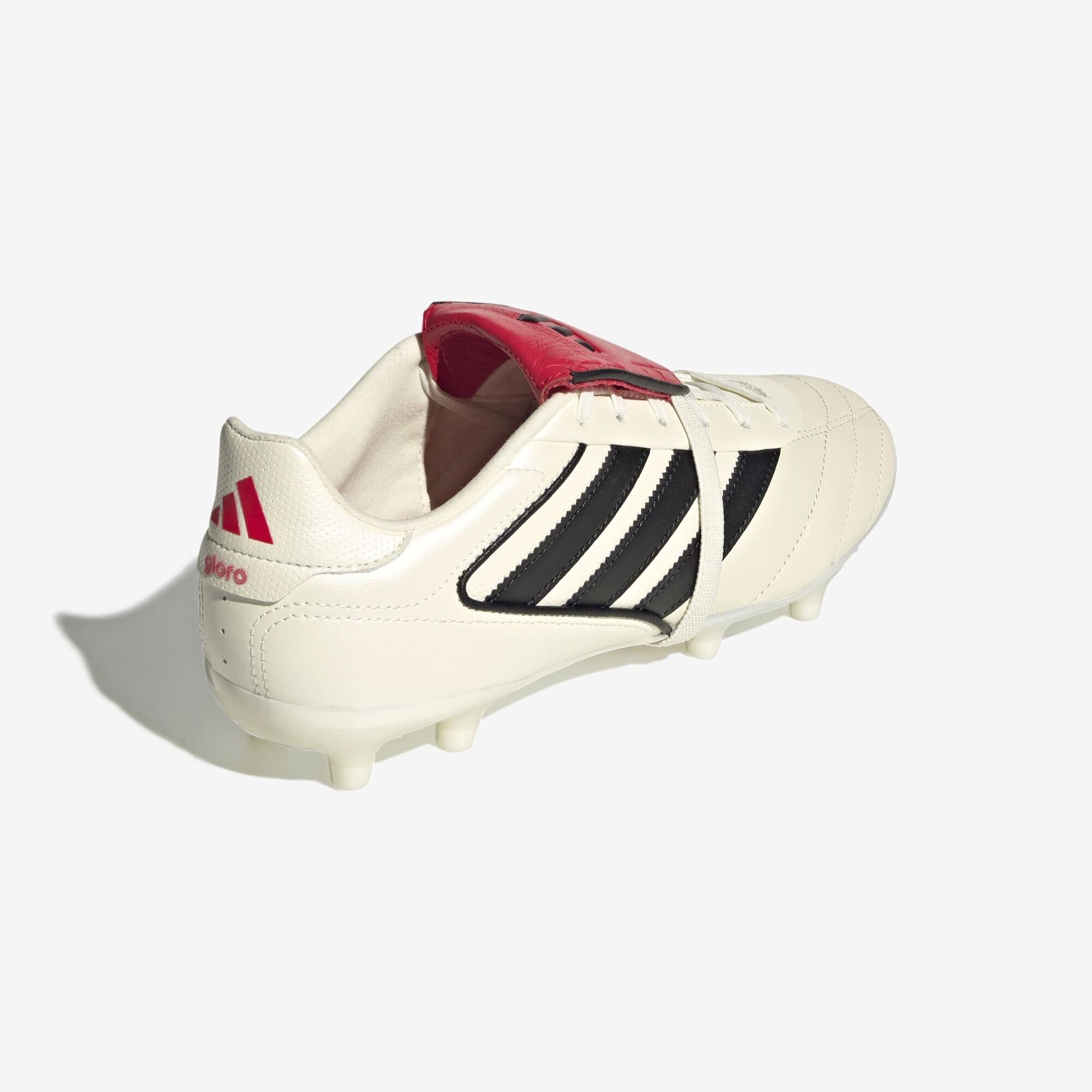 adidas Copa Gloro 2 FG Low-Top Soccer Cleats - Off White / Black / Pure Ruby