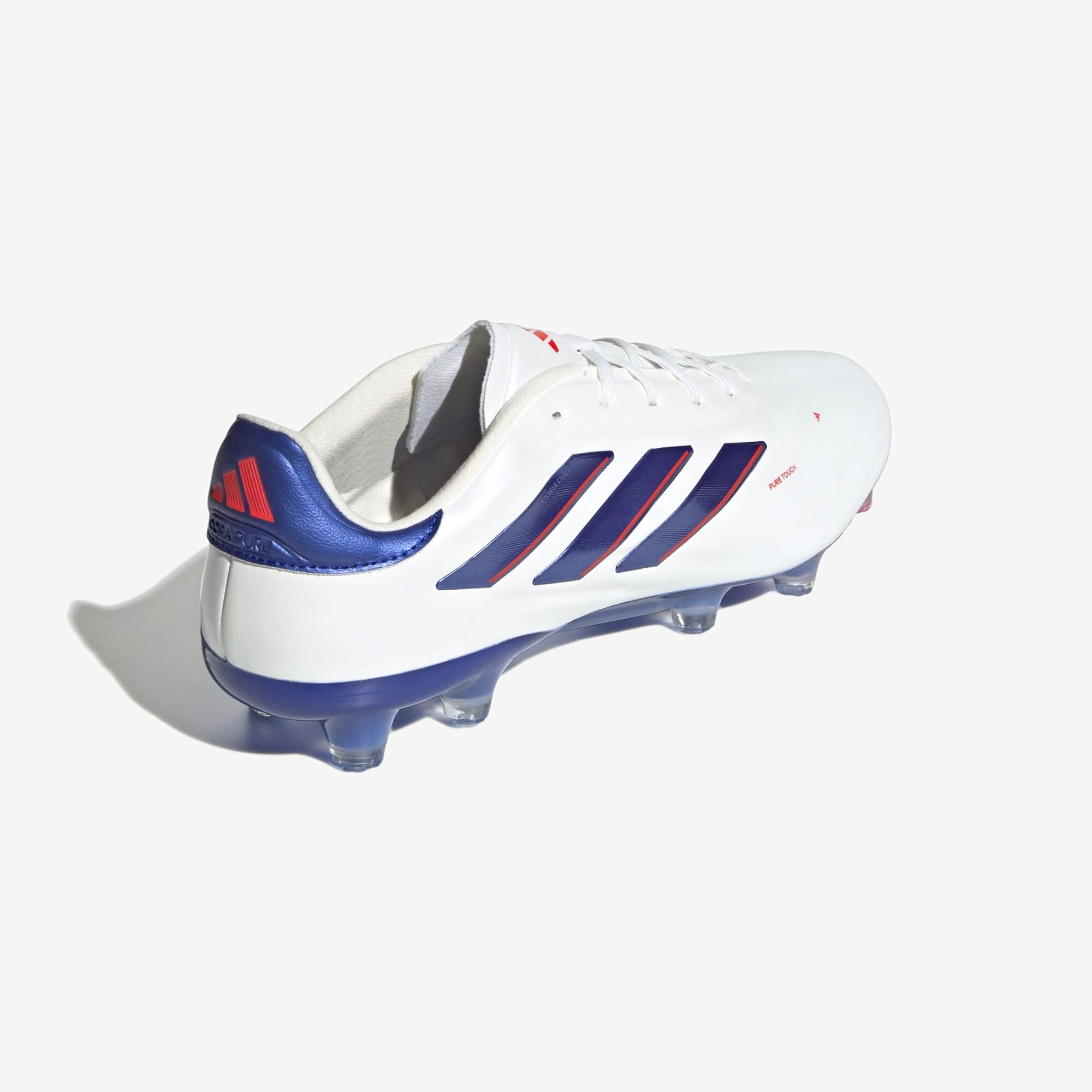 adidas Copa Pure 2 Elite FG Low-Top Soccer Cleats - Cloud White / Lucid Blue / Solar Red