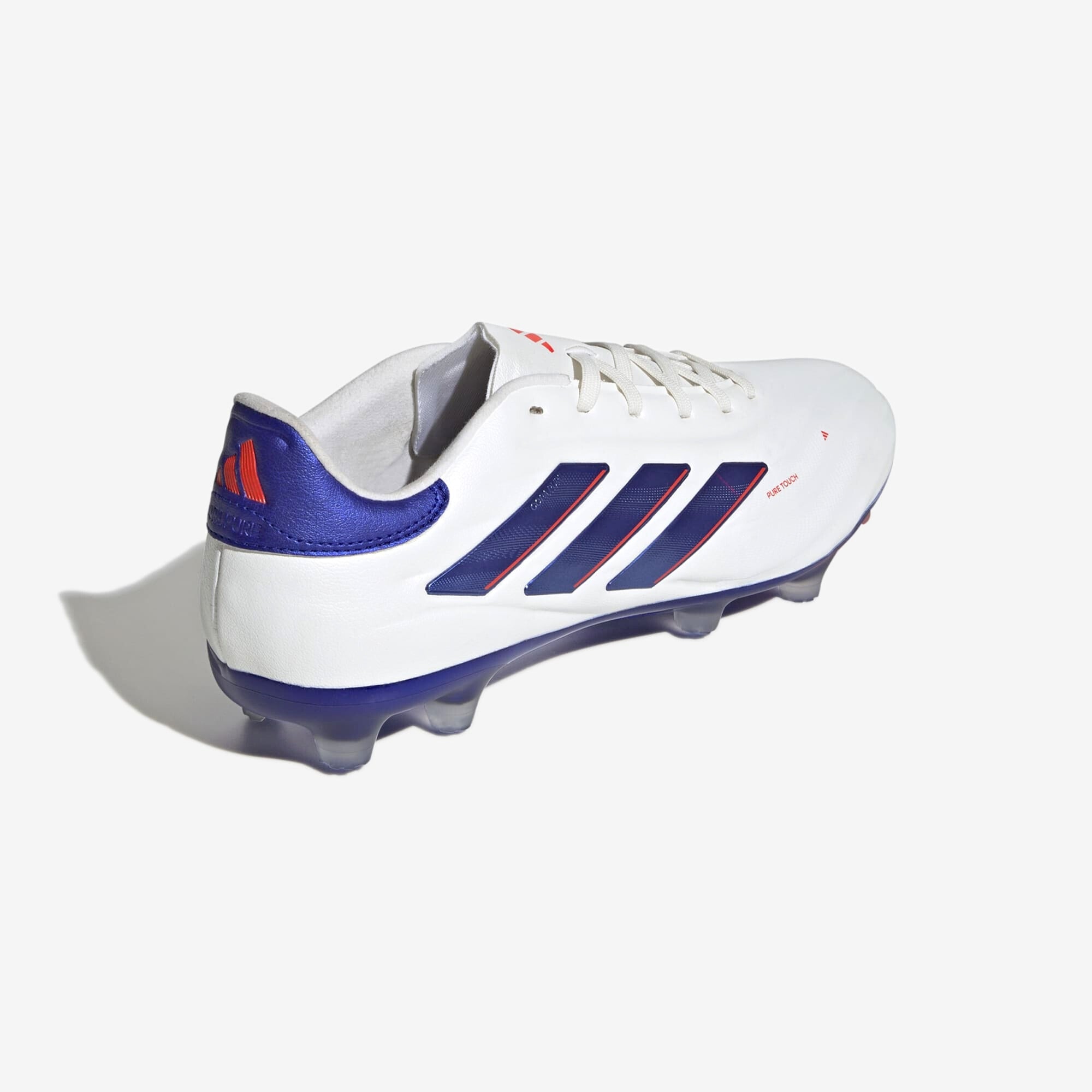 adidas Copa Pure 2 Pro FG Low-Top Soccer Cleats - Cloud White / Lucid Blue / Solar Red