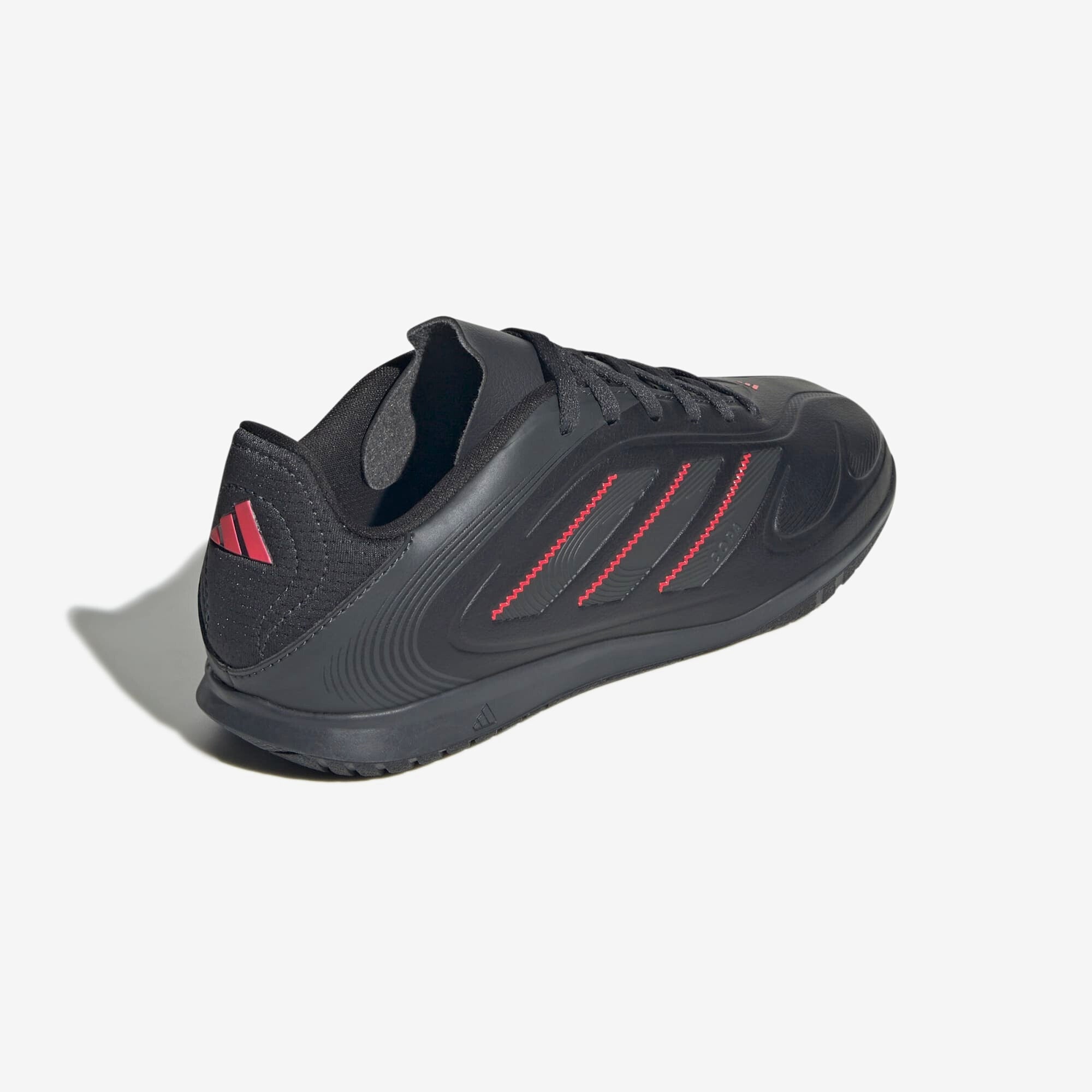 adidas Copa Pure 3 Club Little/Big Kids' IC Low-Top Soccer Shoes - Core Black / Carbon / Lucid Red