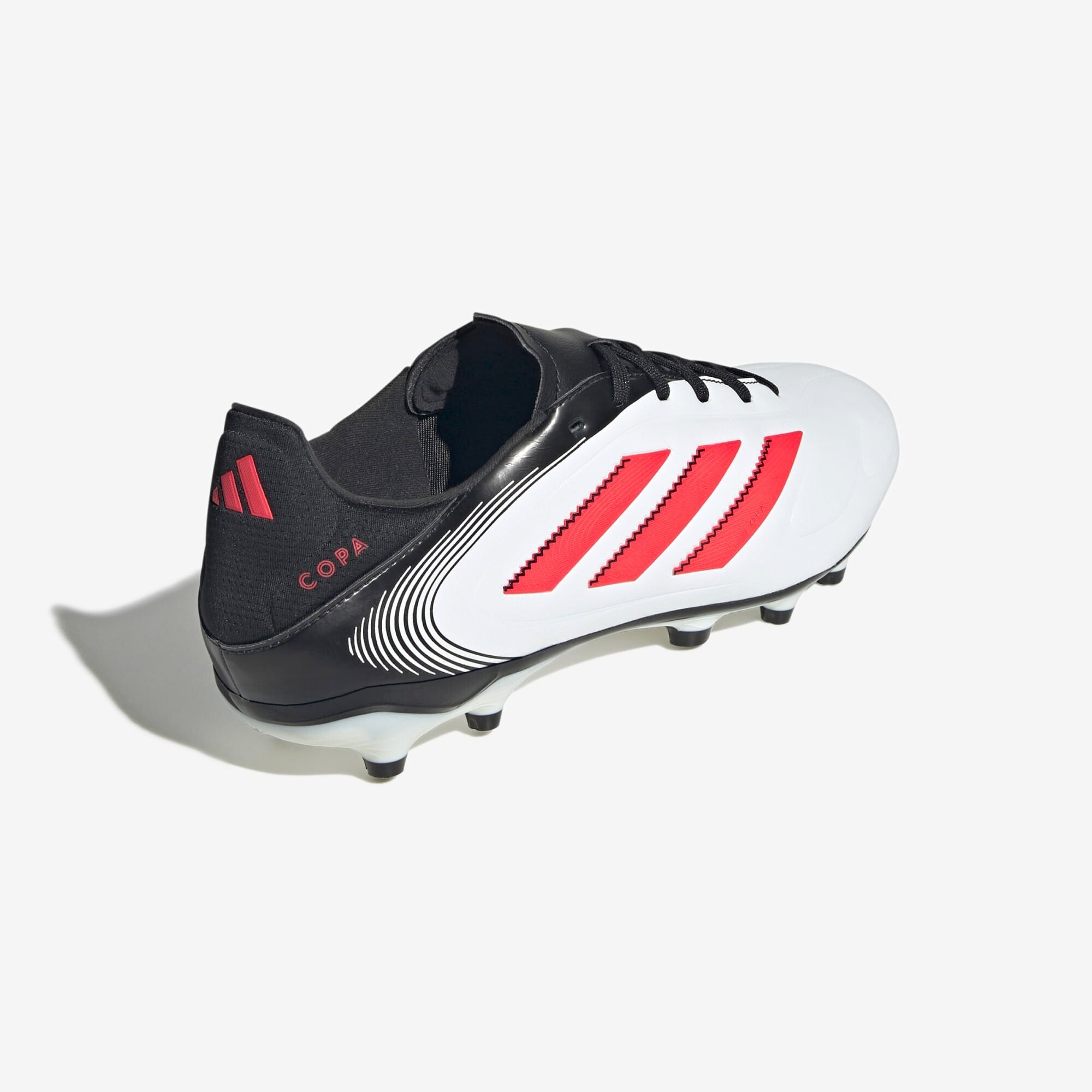 adidas Copa Pure 3 League FG/MG Low-Top Soccer Cleats - Cloud White / Lucid Red / Core Black