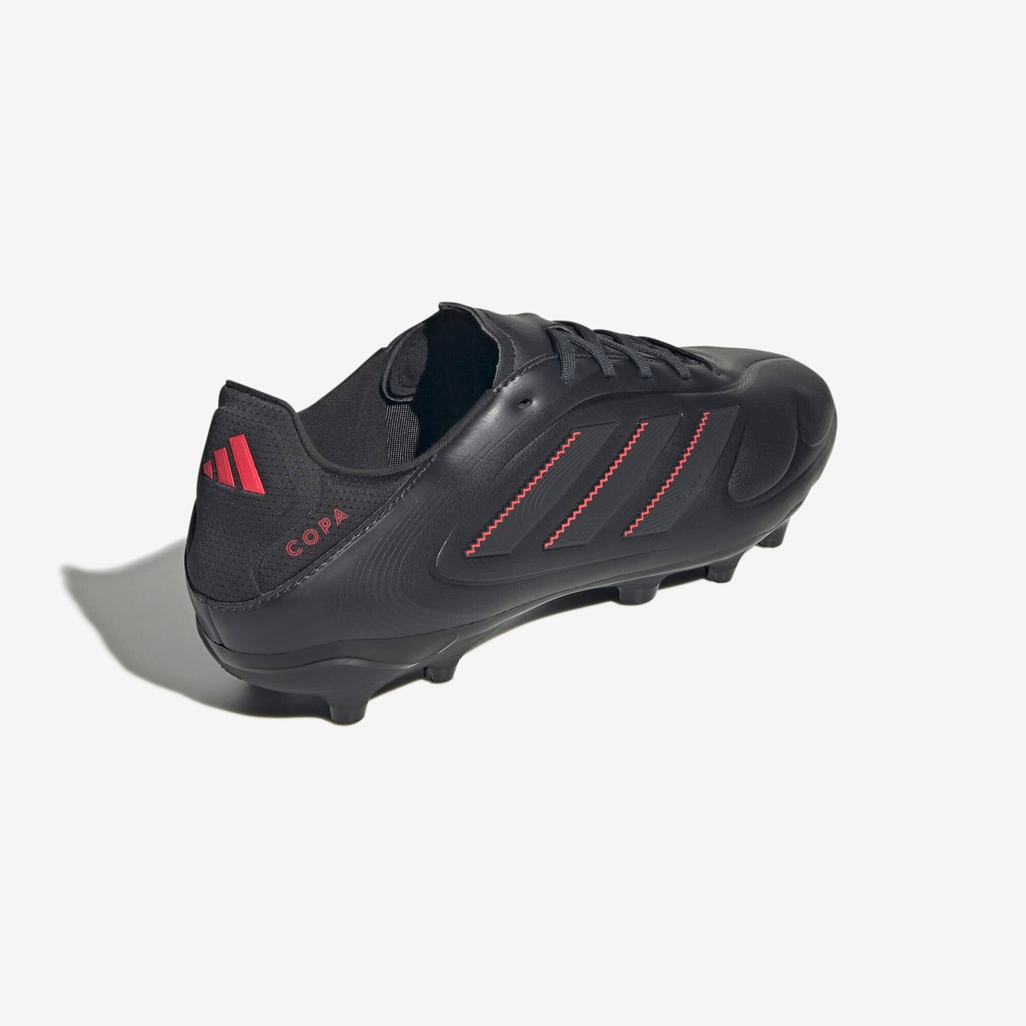 adidas Copa Pure 3 League FG/MG Low-Top Soccer Cleats - Core Black / Carbon / Lucid Red