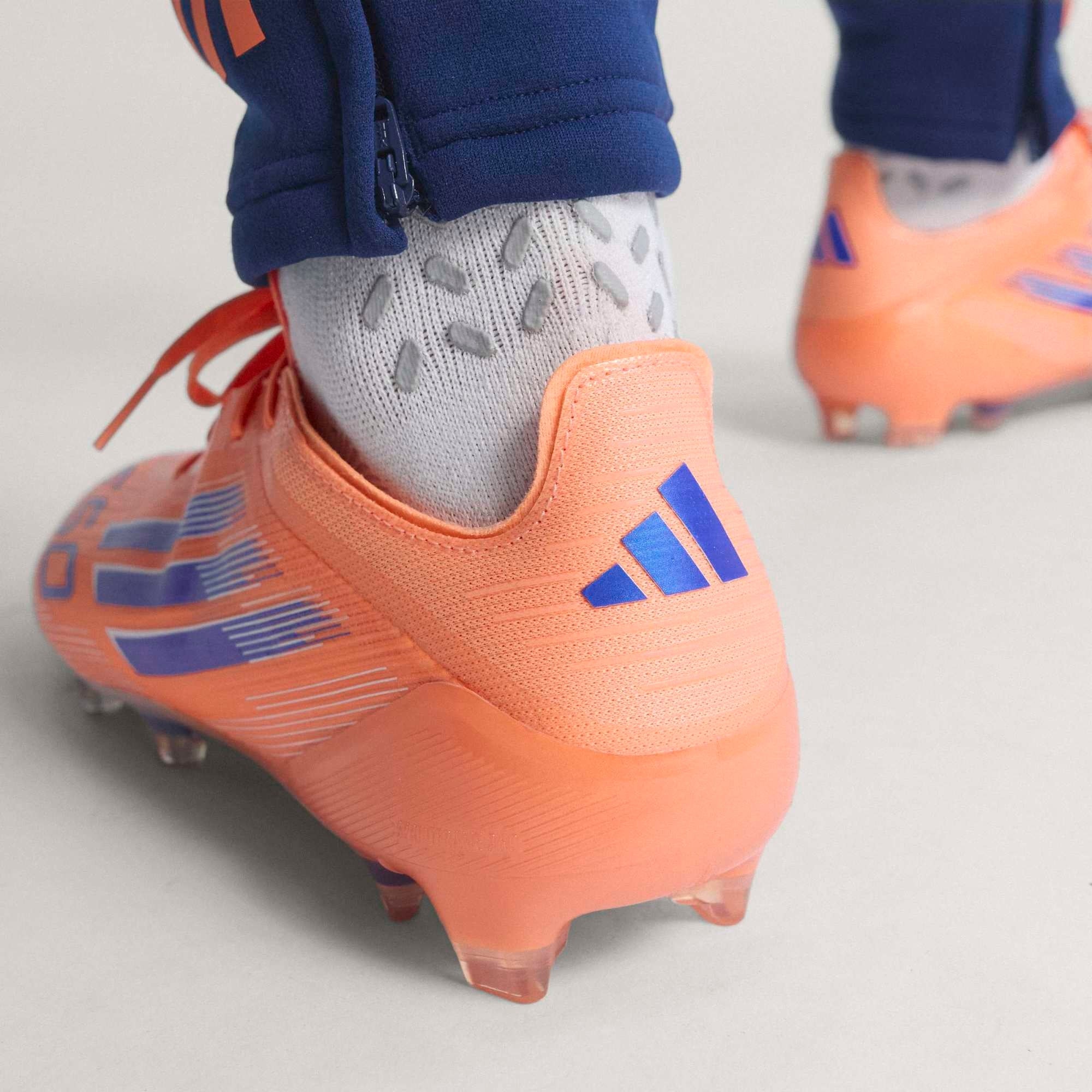 adidas F50 Elite Firm-Ground Low-Top Soccer Cleats - Beam Orange / Lucid Blue / Cloud White