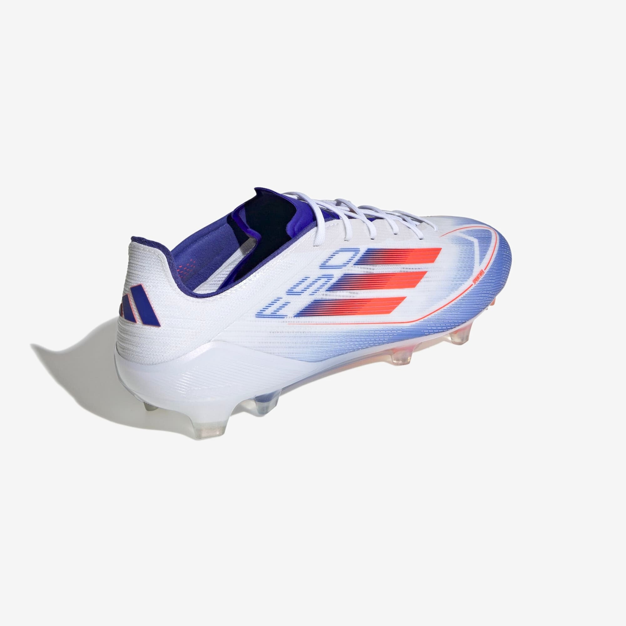 adidas F50 Elite FG Low-Top Soccer Cleats - Cloud White / Solar Red / Lucid Blue