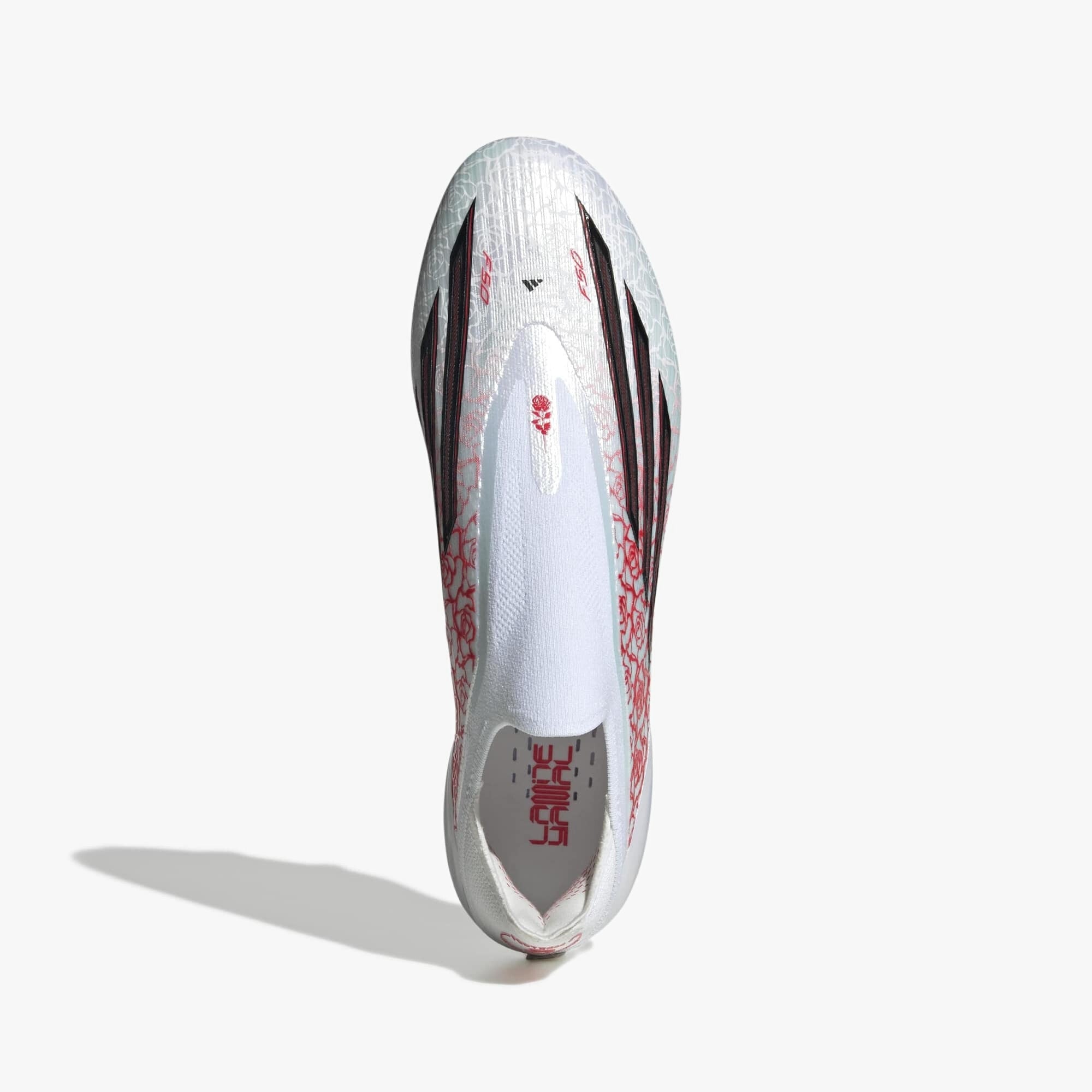 adidas F50 Elite Laceless LY Firm-Ground Low-Top Soccer Cleats - Cloud White / Core Black / Lucid Red
