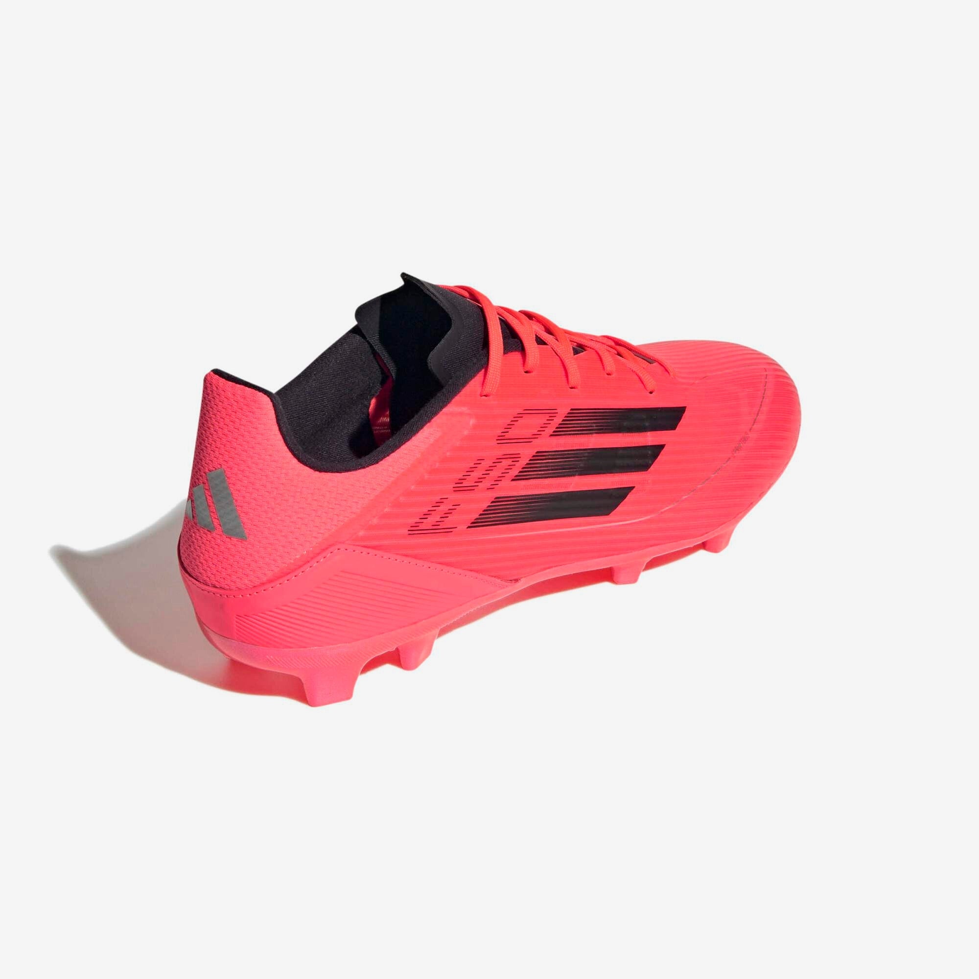 adidas F50 League Firm/Multi-Ground Low-Top Soccer Cleats - Turbo / Aurora Black / Platinum Metallic