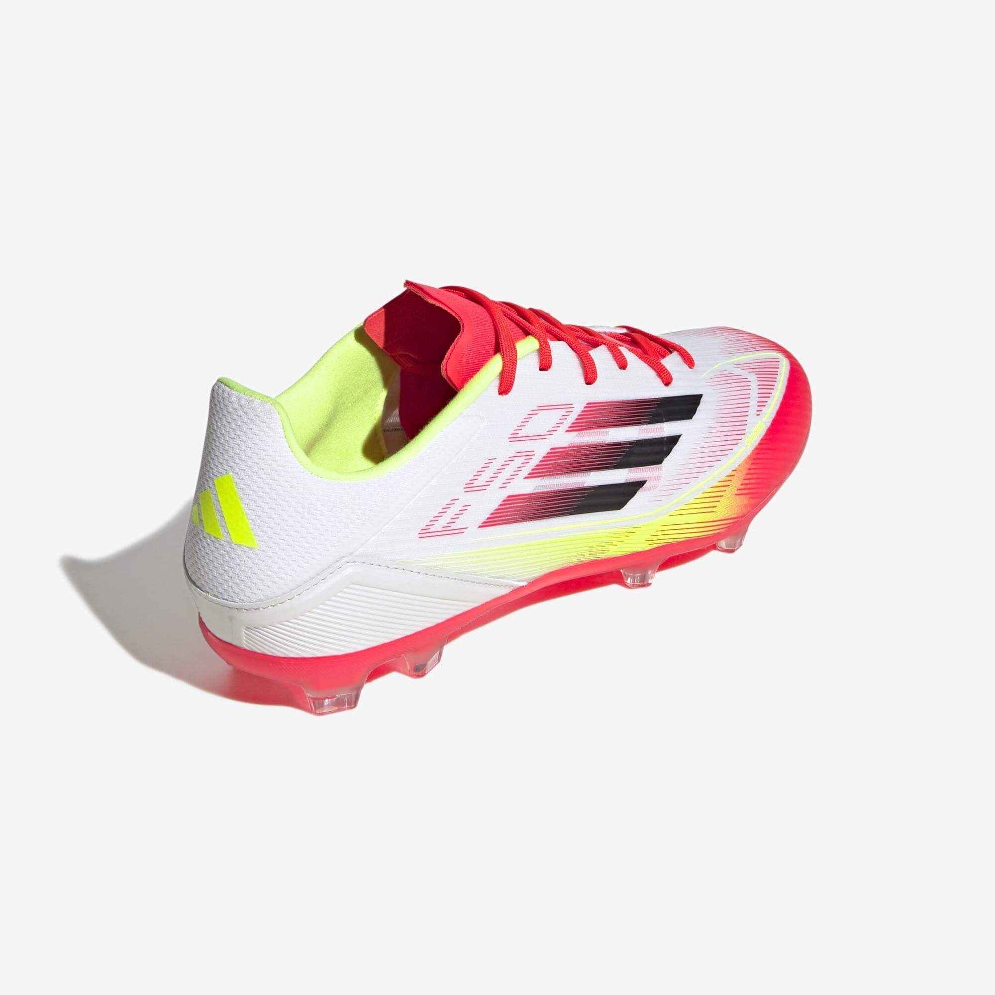 adidas F50 League FG/MG Low-Top Soccer Cleats - Cloud White / Core Black / Solar Yellow