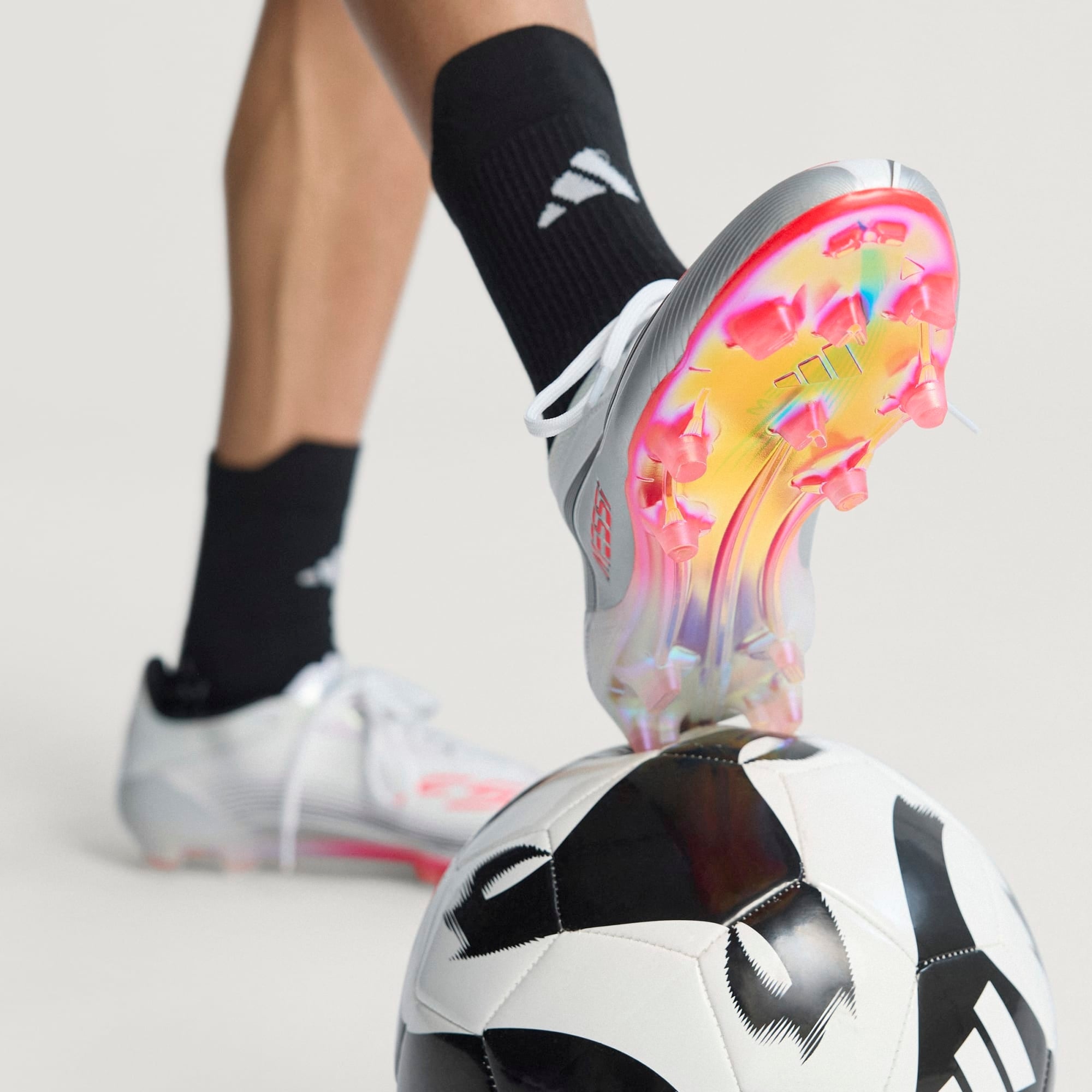 adidas F50 Messi Elite FG Low-Top Soccer Cleats - Ftwr White / Lucid Red / Silver Met.