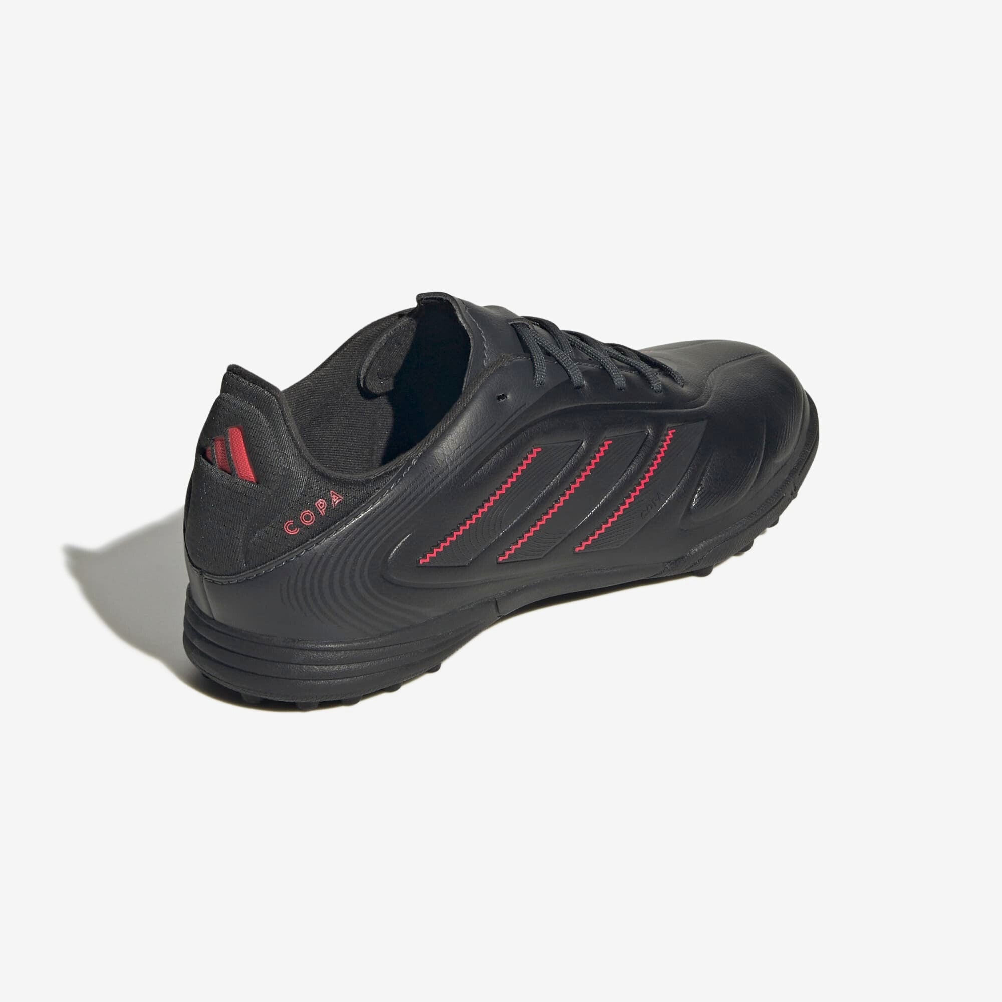 adidas Jr. Copa Pure 3 League Little/Big Kids' TF Low-Top Soccer Shoes - Core Black / Carbon / Lucid Red