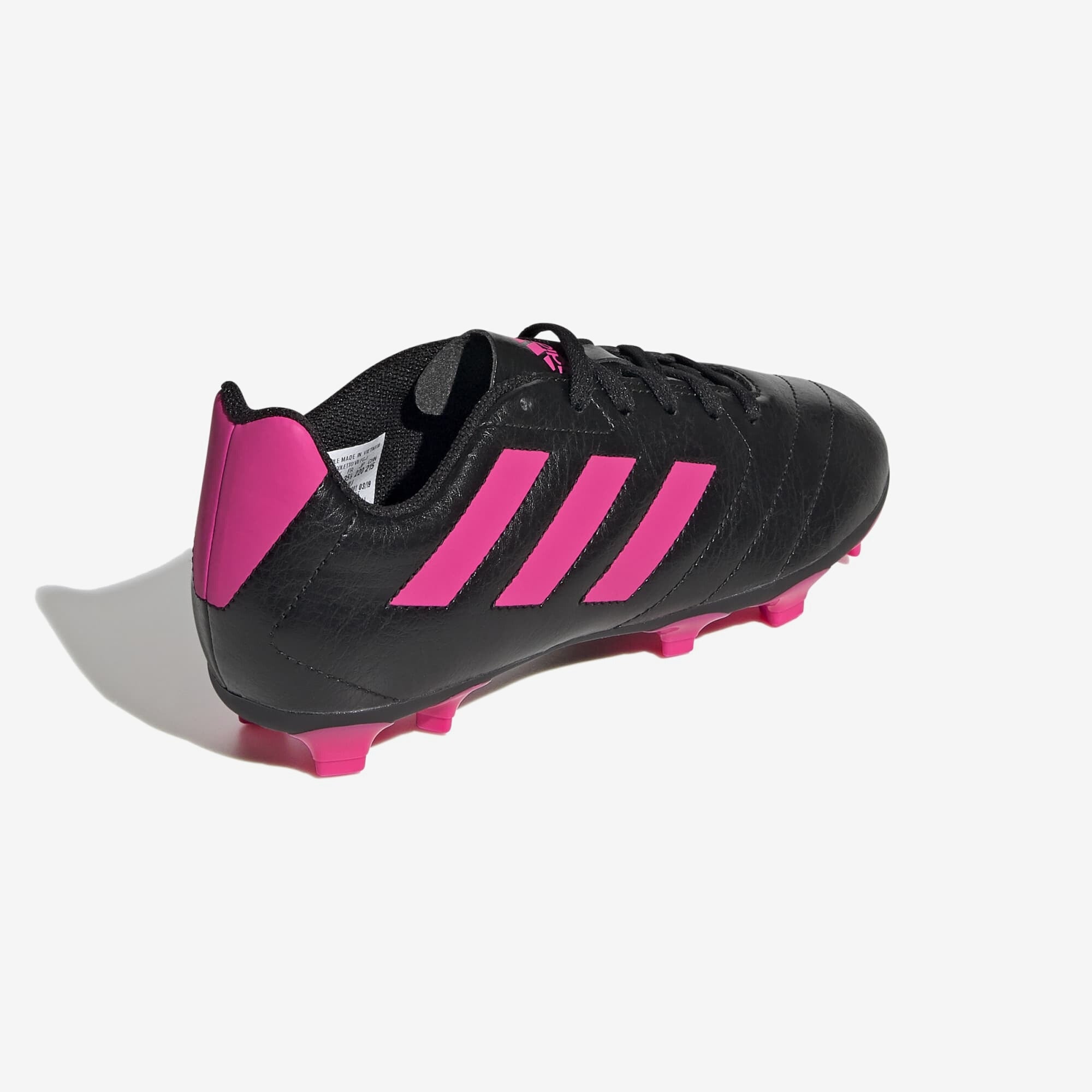 adidas Jr. Goletto VII Little/Big Kids' Firm-Ground Low-Top Soccer Cleats - Core Black / Shock Pink / Shock Pink