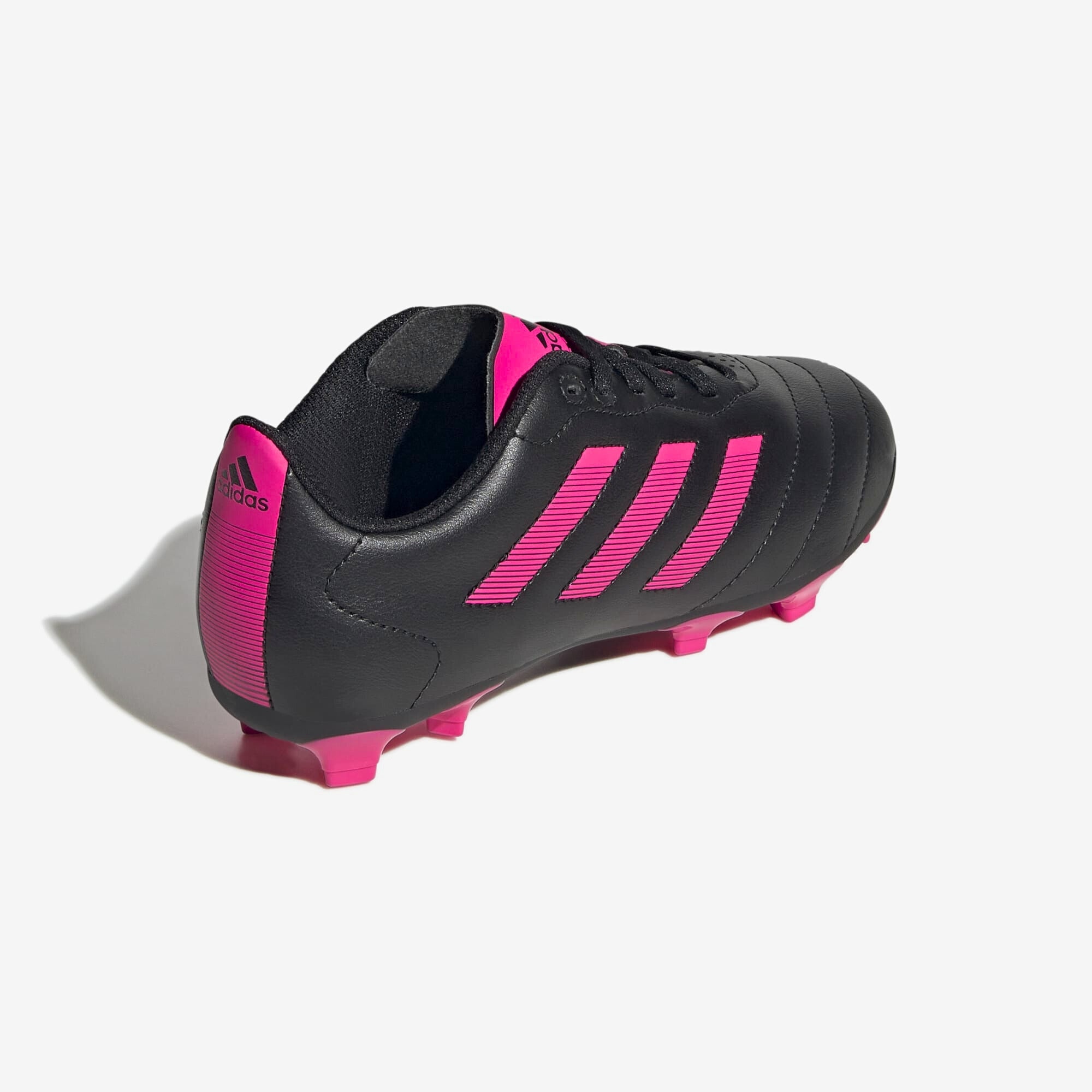 adidas Jr. Goletto VIII Little/Big Kids' FG Low-Top Soccer Cleats - Core Black / Team Shock Pink 2 / Core Black