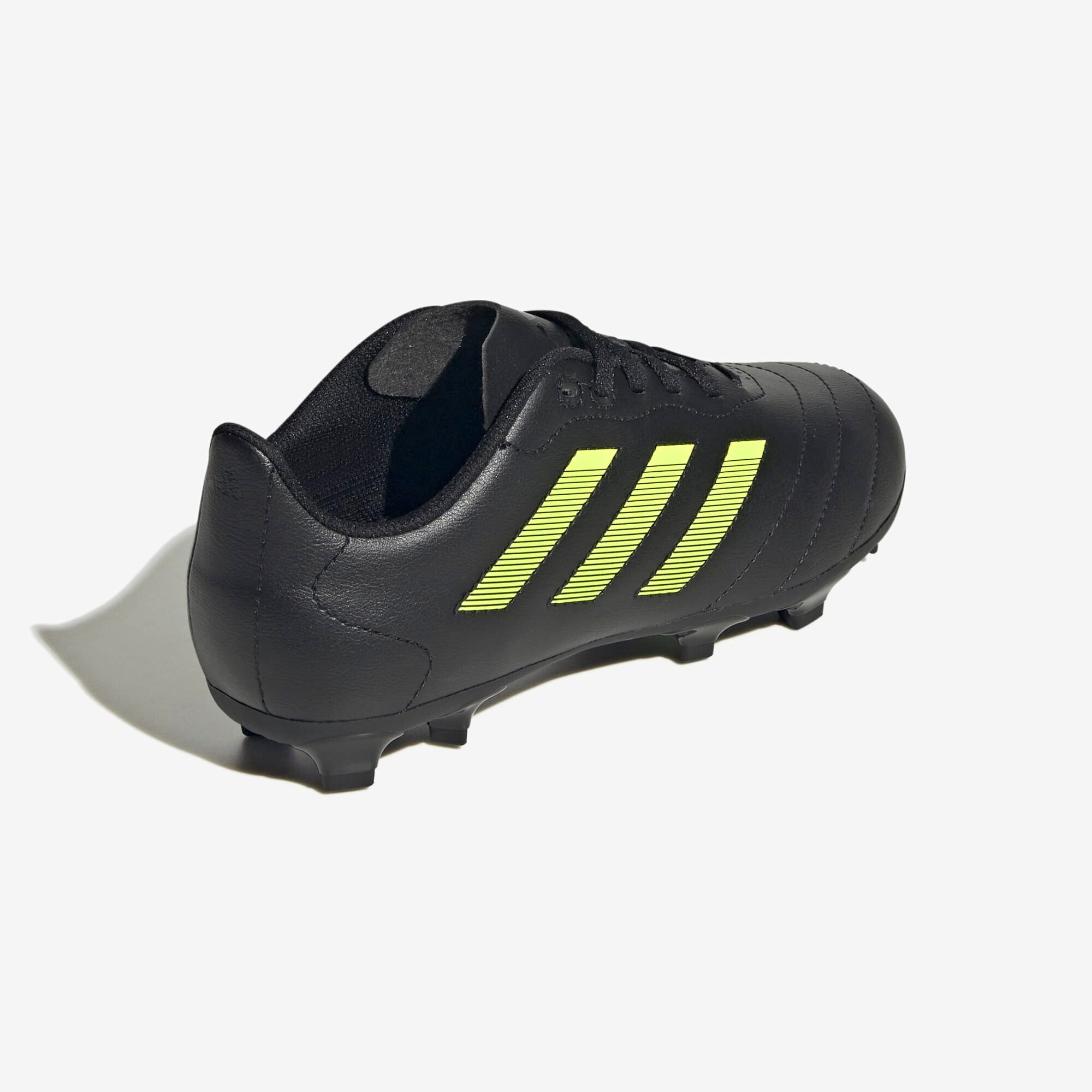 adidas Jr. Goletto VIII Little/Big Kids' FG Low-Top Soccer Cleats - Core Black / Lucid Lemon / Core Black