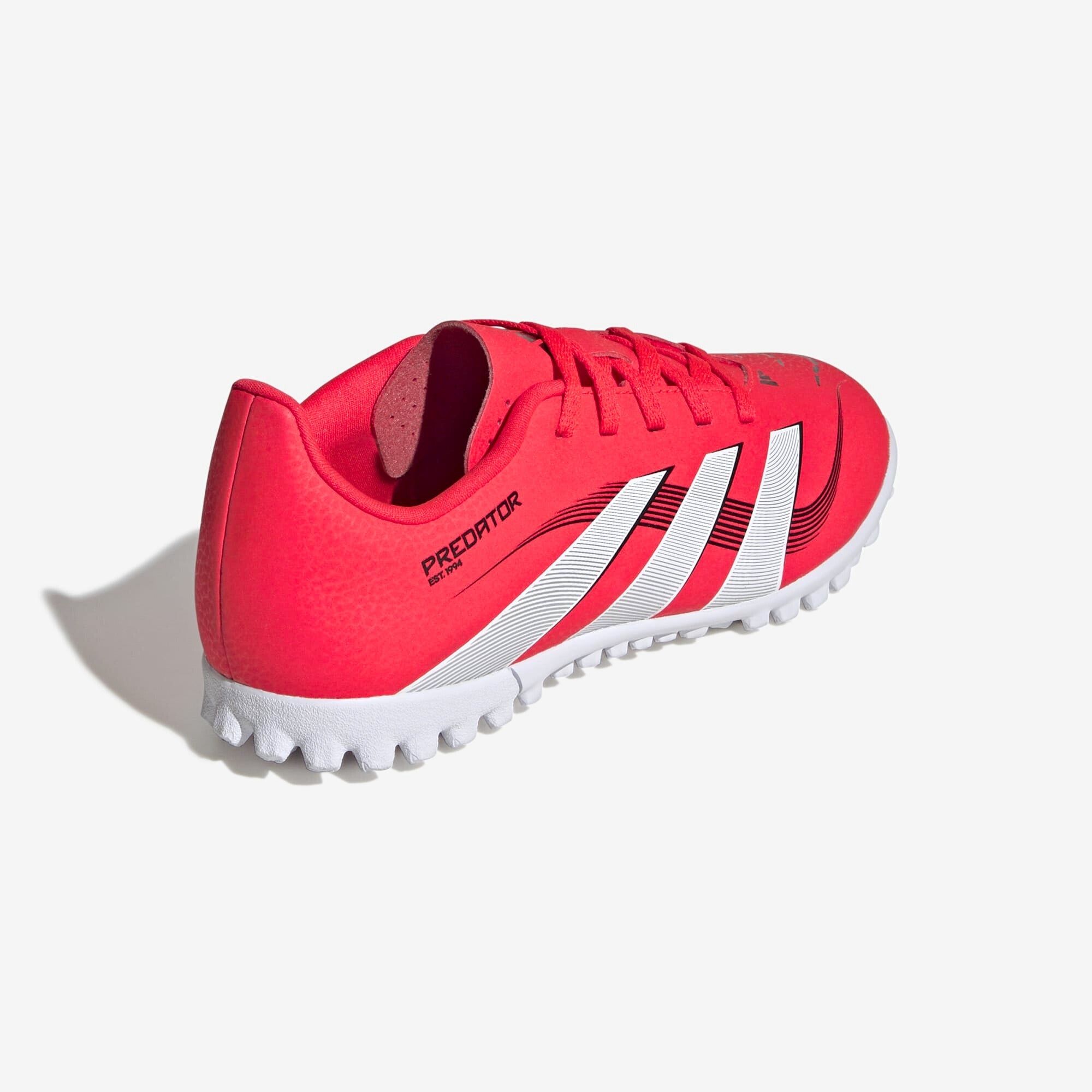 adidas Jr. Predator Club Little/Big Kids' TF Low-Top Soccer Shoes - Lucid Red / Cloud White / Core Black