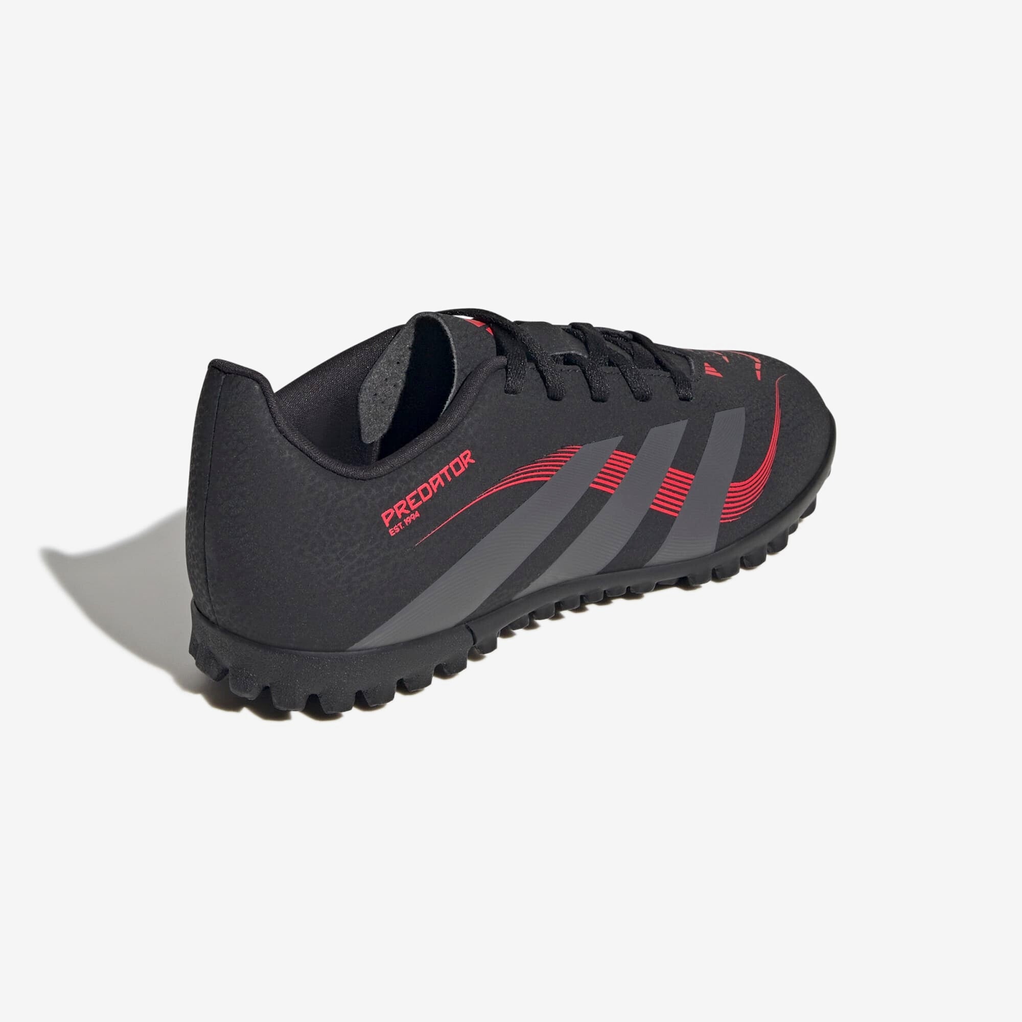 adidas Jr. Predator Club Little/Big Kids' TF Low-Top Soccer Shoes - Core Black / Grey Four / Lucid Red