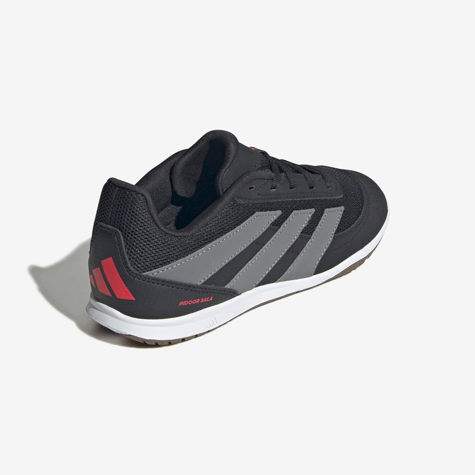 adidas Jr. Predator Club Sala Little/Big Kids' IC Low-Top Soccer Shoes - Core Black / Carbon / Lucid Red