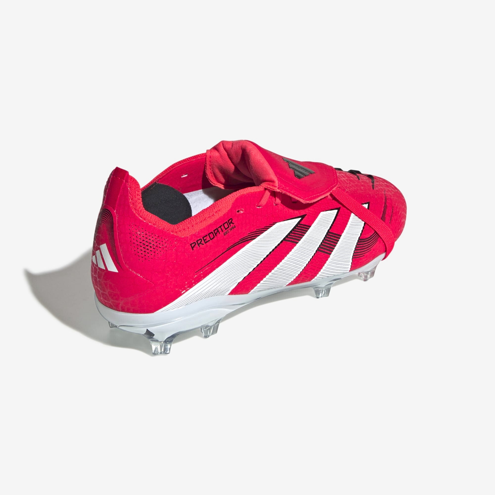 adidas Jr. Predator Elite Fold-Over Tongue Little/Big Kids' FG Low-Top Soccer Cleats - Lucid Red / Cloud White / Core Black