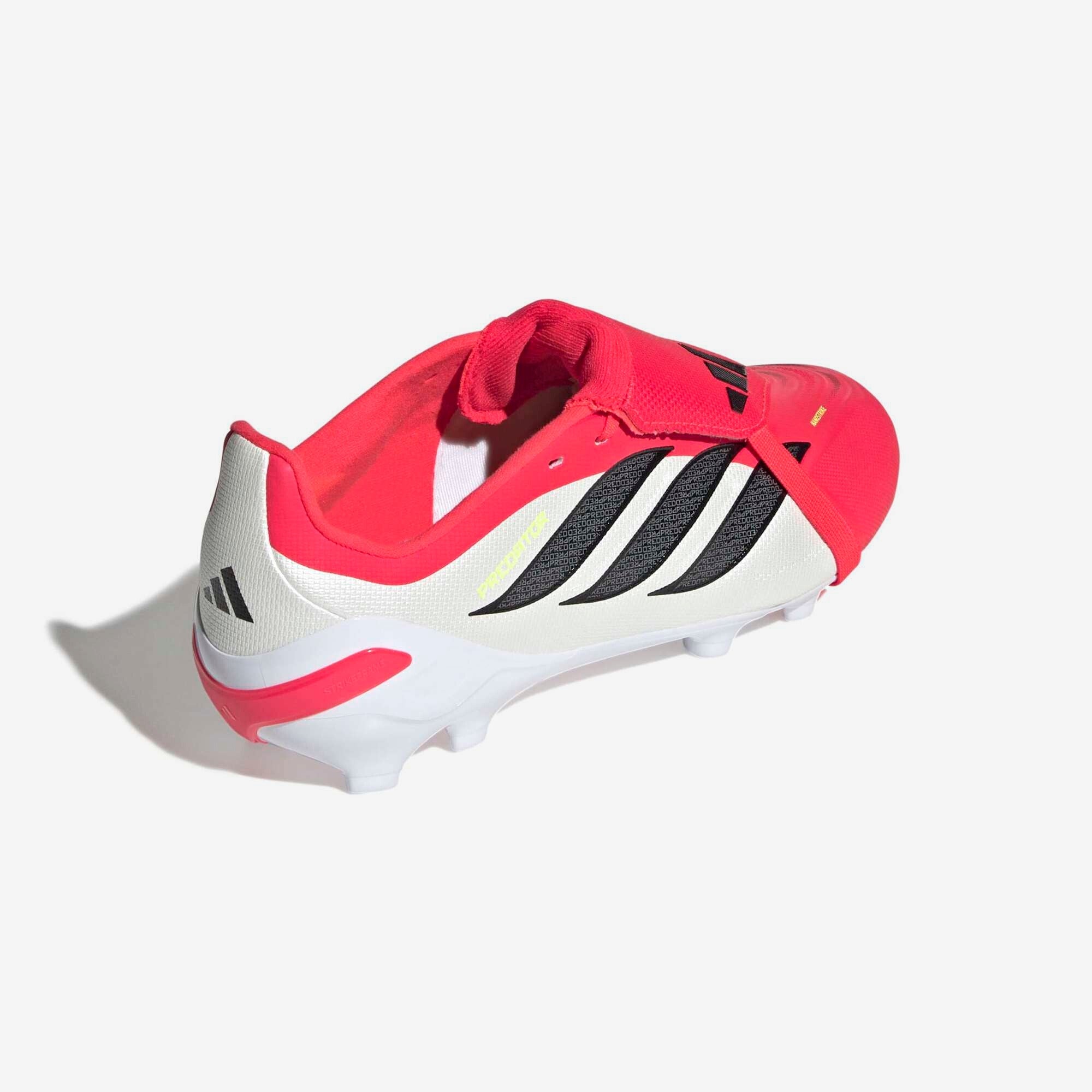 adidas Jr. Predator League Fold-Over Tongue Big Kids' Firm-Ground Low-Top Soccer Cleats - Lucid Red / Core Black / Cloud White