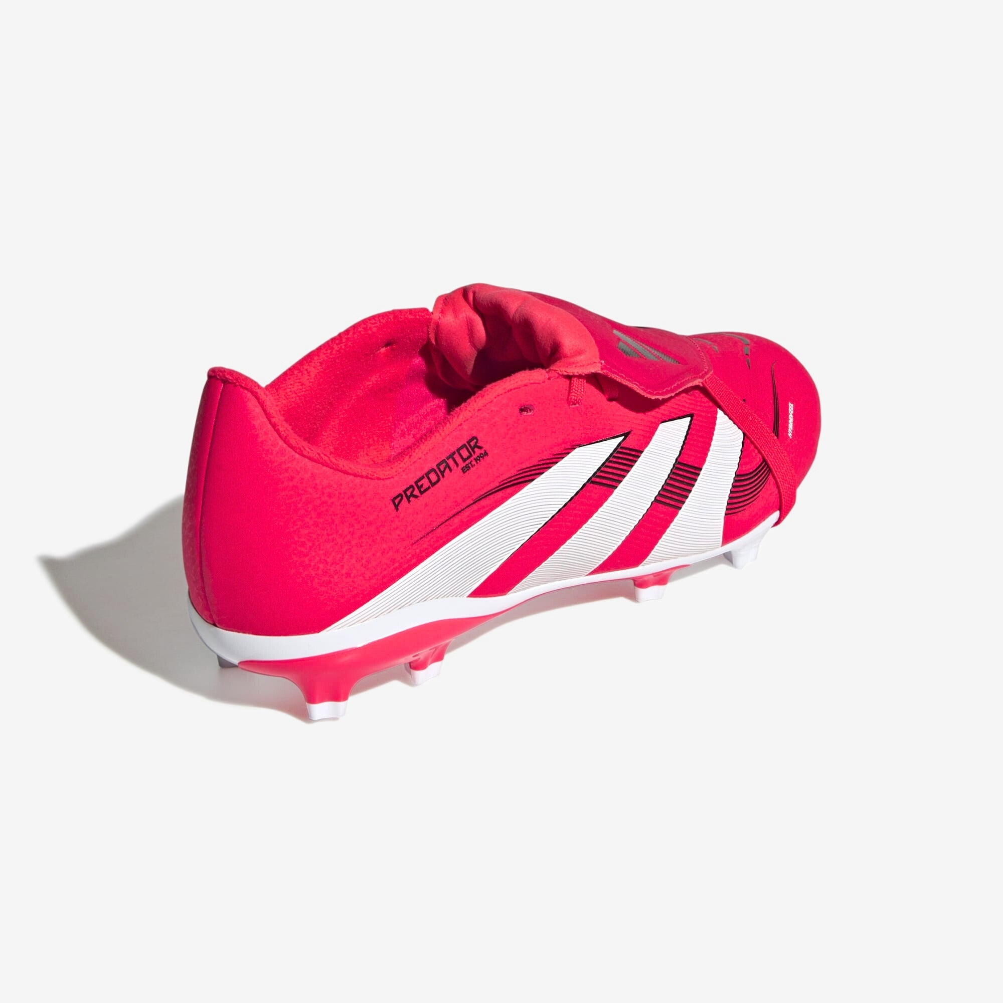 adidas Jr. Predator League Fold-Over Tongue Little/Big Kids' FG Low-Top Soccer Cleats - Lucid Red / Cloud White / Core Black