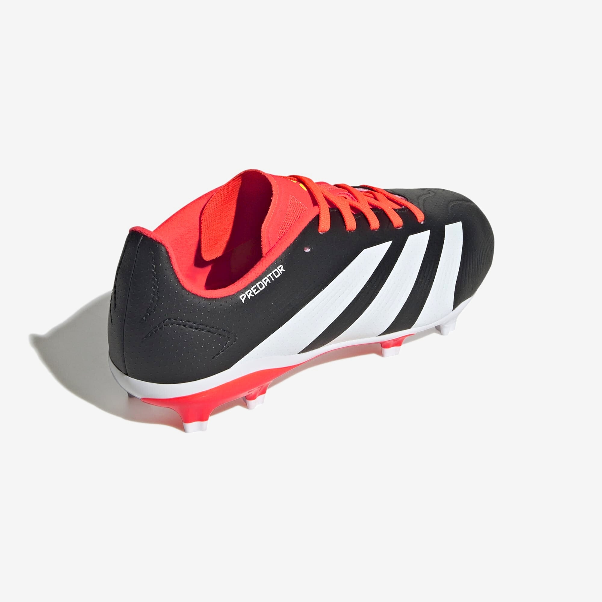 adidas Jr. Predator League Little/Big Kids' FG Low-Top Soccer Cleats - Core Black / Cloud White / Solar Red